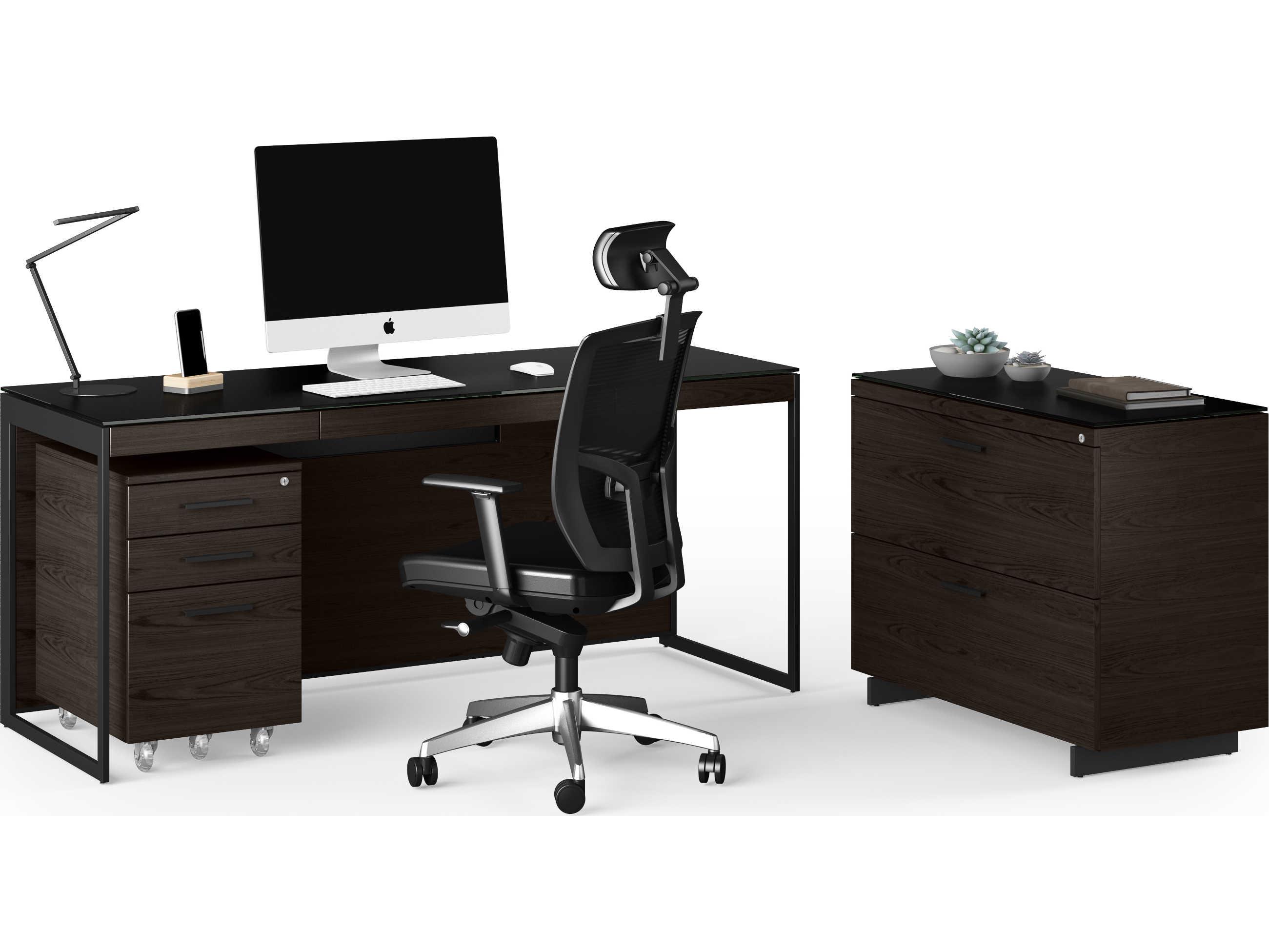 BDI Sequel Charcoal Stained Ash Black File Cabinet