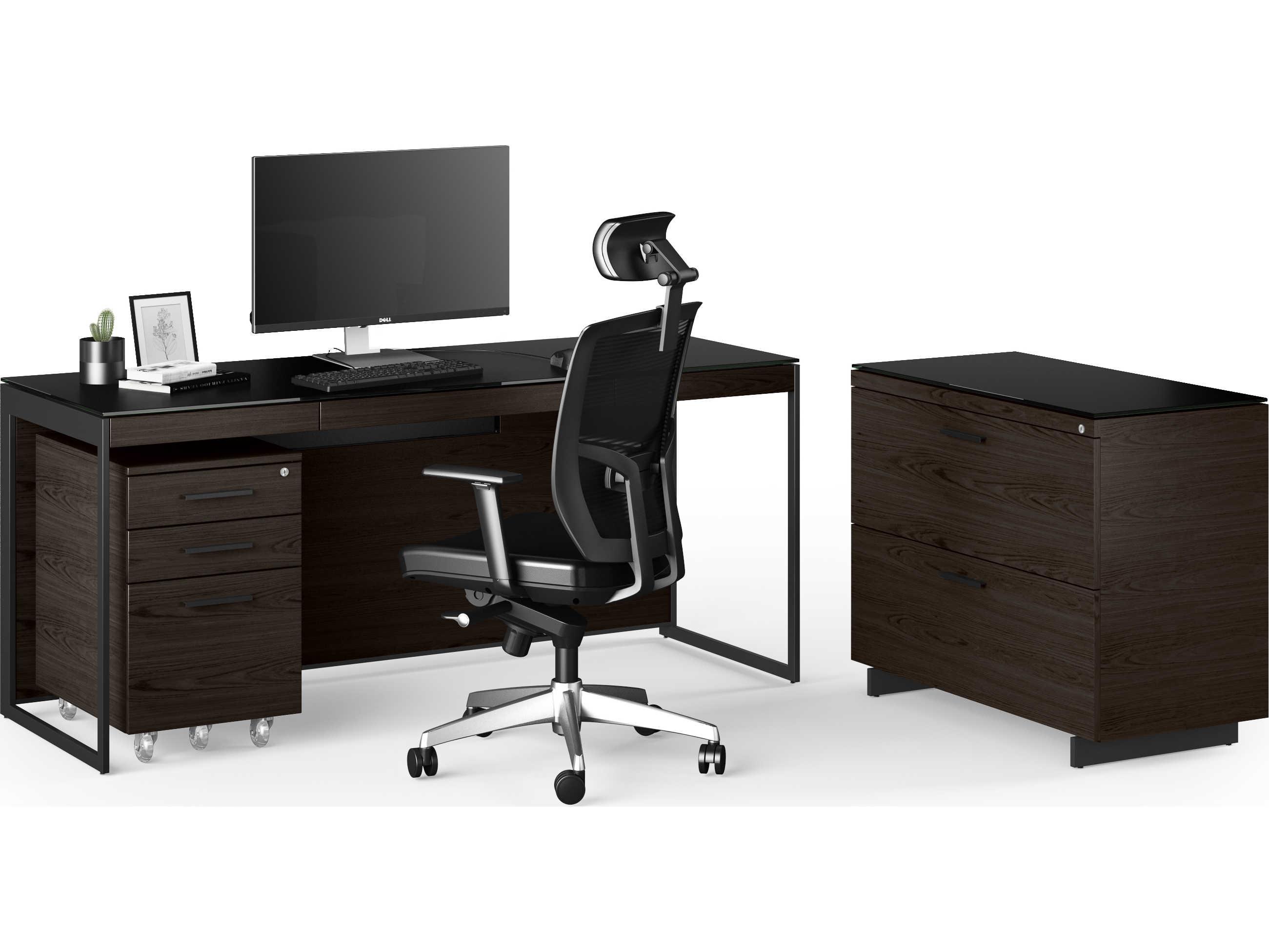 BDI Sequel Charcoal Stained Ash Black File Cabinet