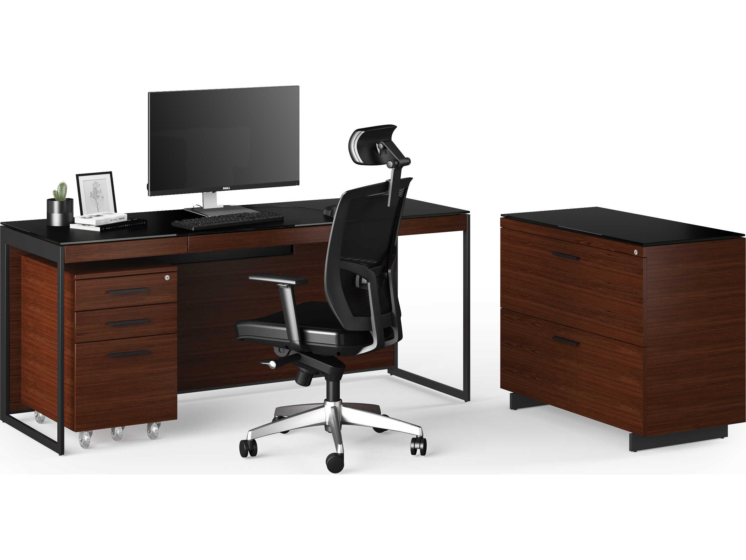 BDI Sequel Chocolate Stained Walnut Black File Cabinet