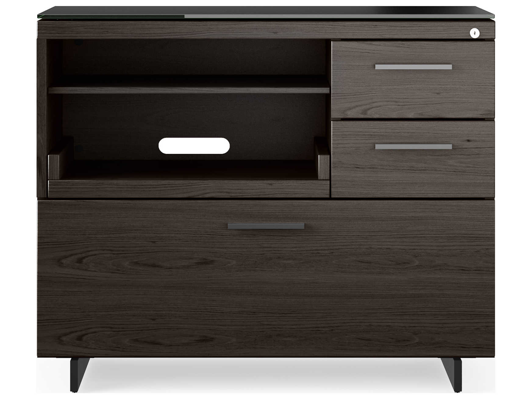 BDI Sequel Charcoal Stained Ash Black Hardwood Printer Cabinet