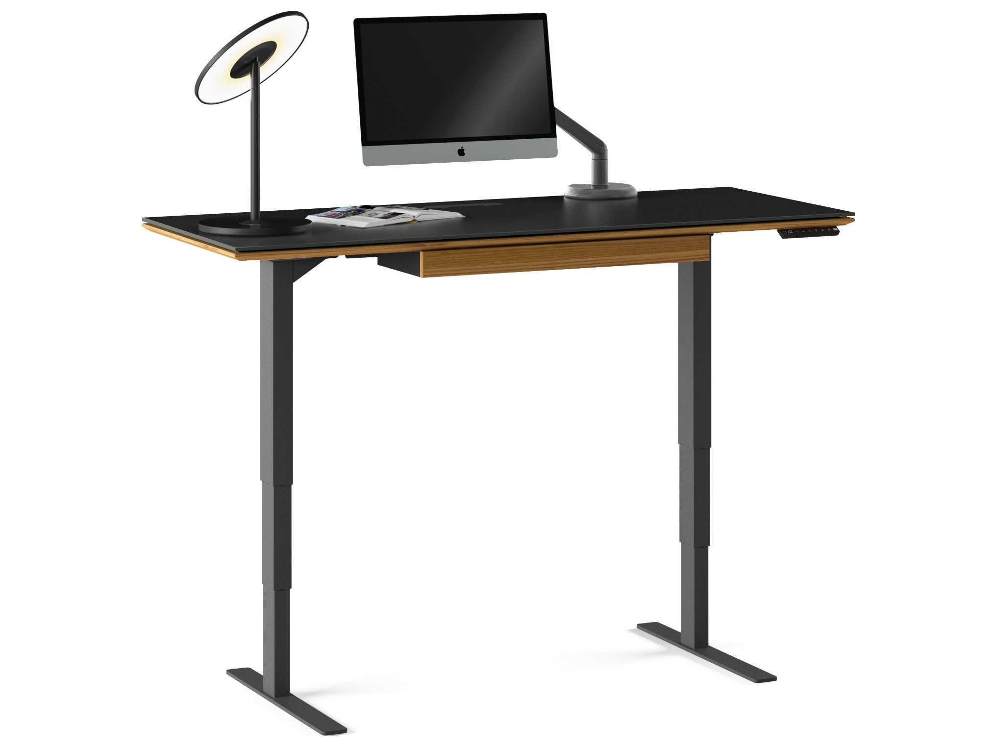 BDI Sequel Black Natural Walnut Brown Hardwood Desks