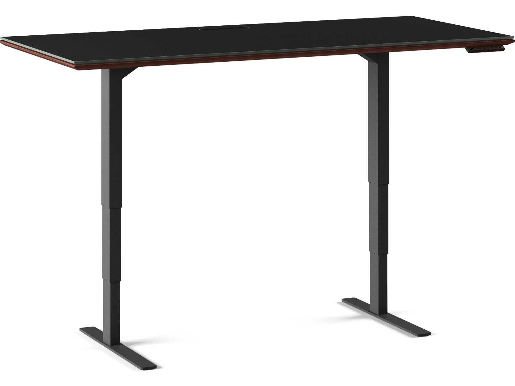 BDI Sequel Black Chocolate Stained Walnut Brown Hardwood Desks