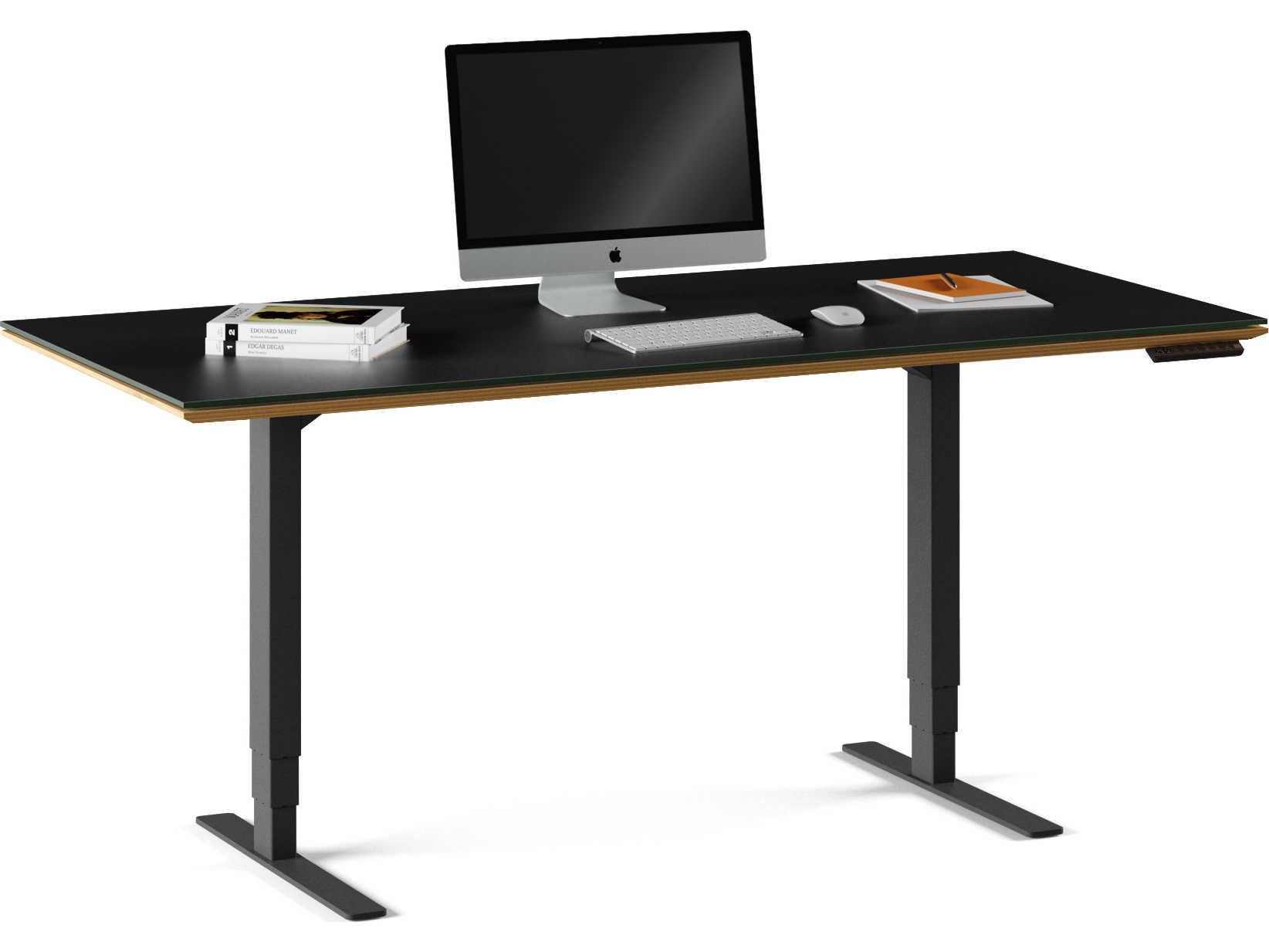 BDI Sequel Black Natural Walnut Brown Hardwood Desks