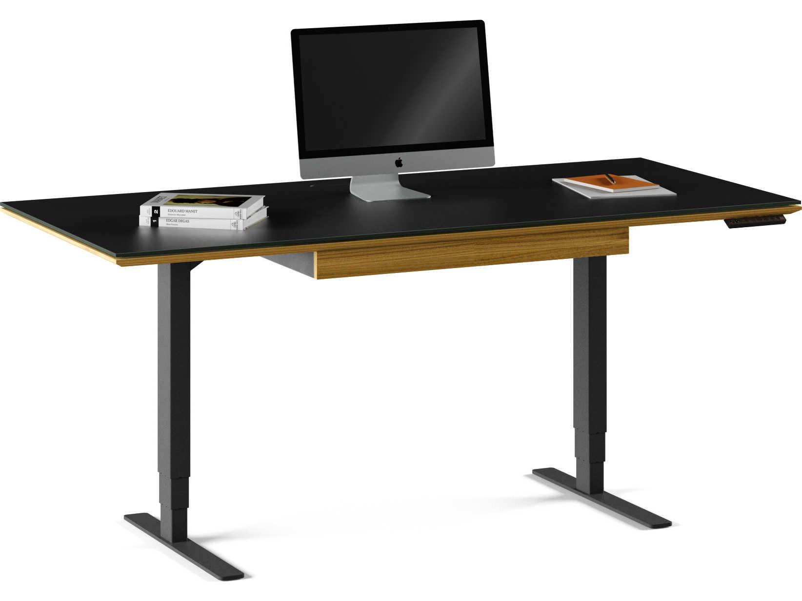 BDI Sequel Black Natural Walnut Brown Hardwood Desks