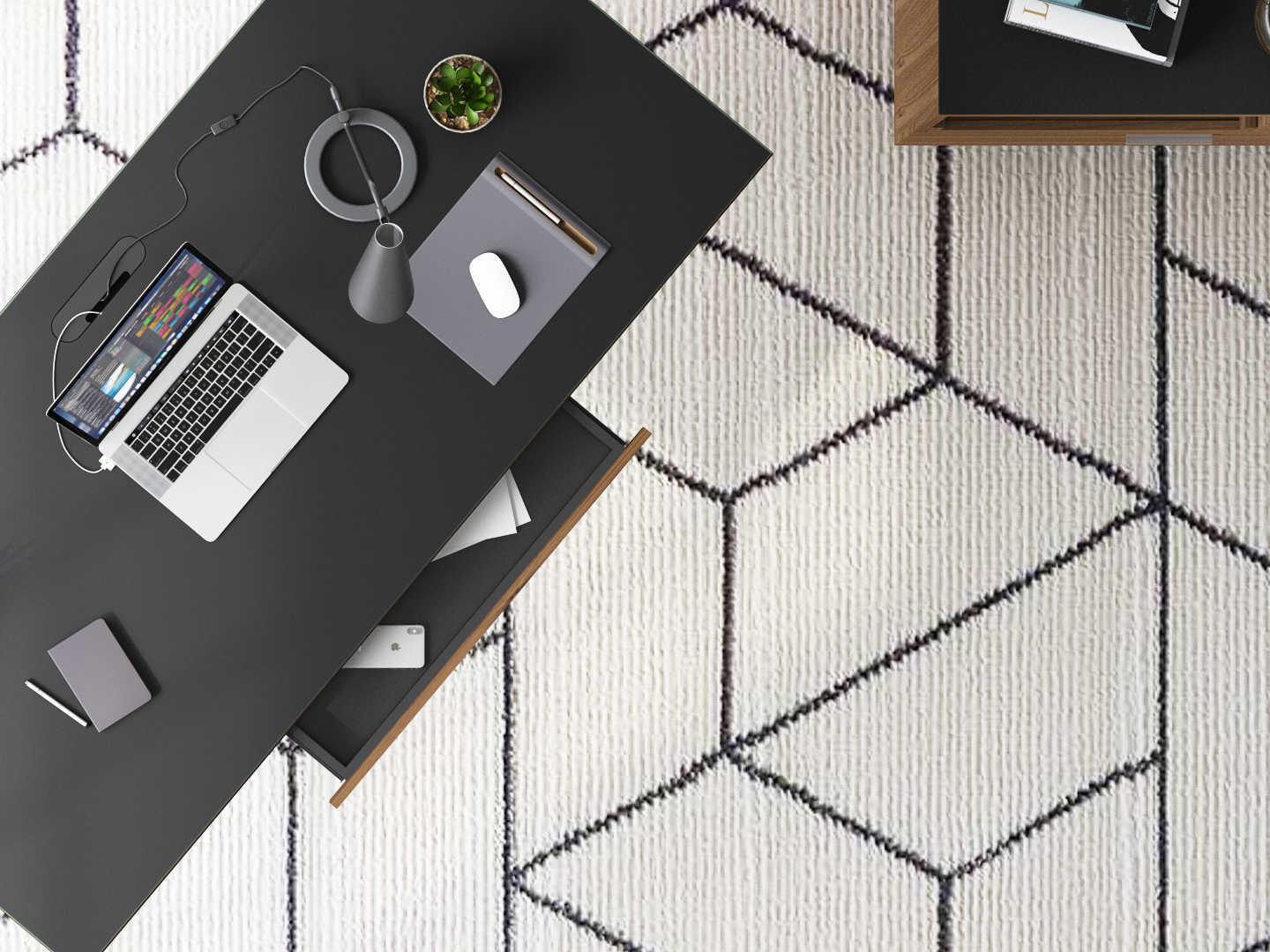 BDI Sequel-20 Natural Walnut Lift Desk Keyboard/Storage Drawer