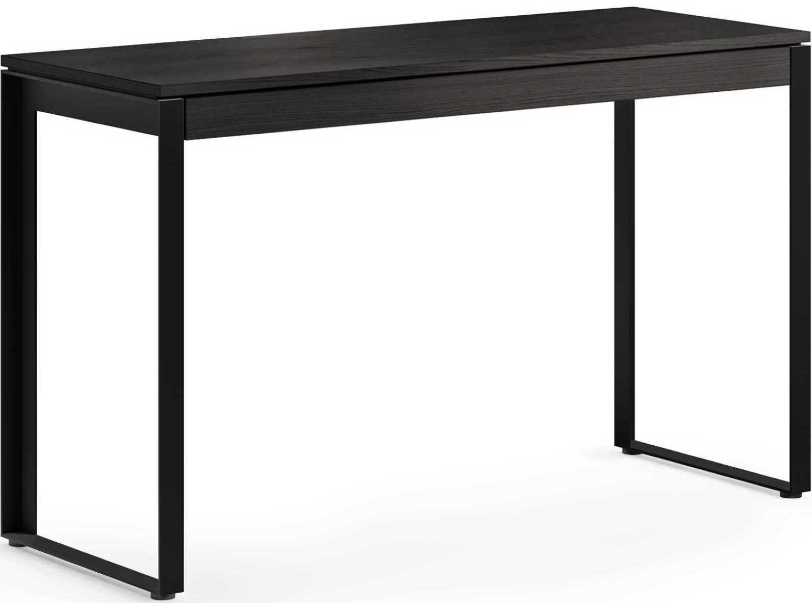 BDI Linea Office Charcoal Stained Ash Black Wood Computer Desk