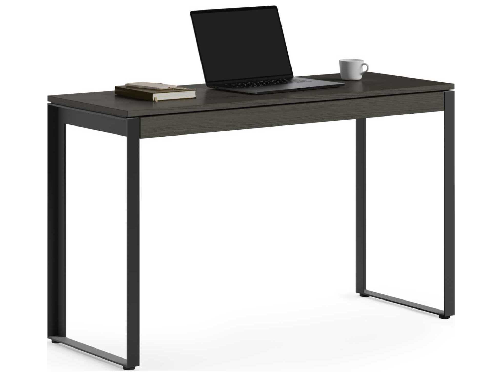 BDI Linea Office Charcoal Stained Ash Black Wood Computer Desk