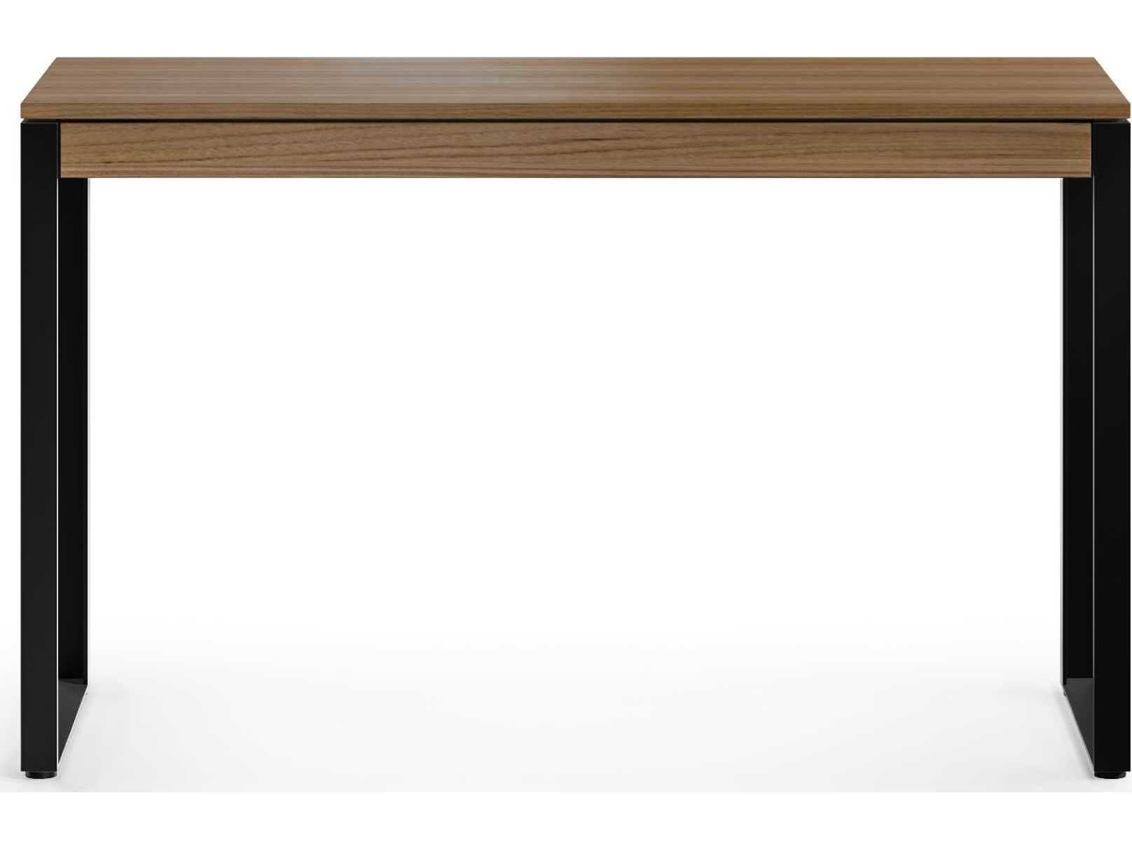 BDI Linea Office Natural Walnut Black Wood Computer Desk