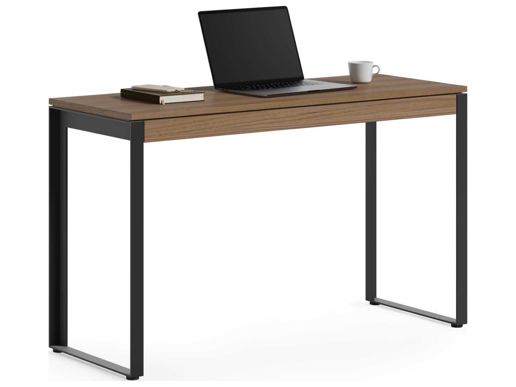 BDI Linea Office Natural Walnut Black Wood Computer Desk