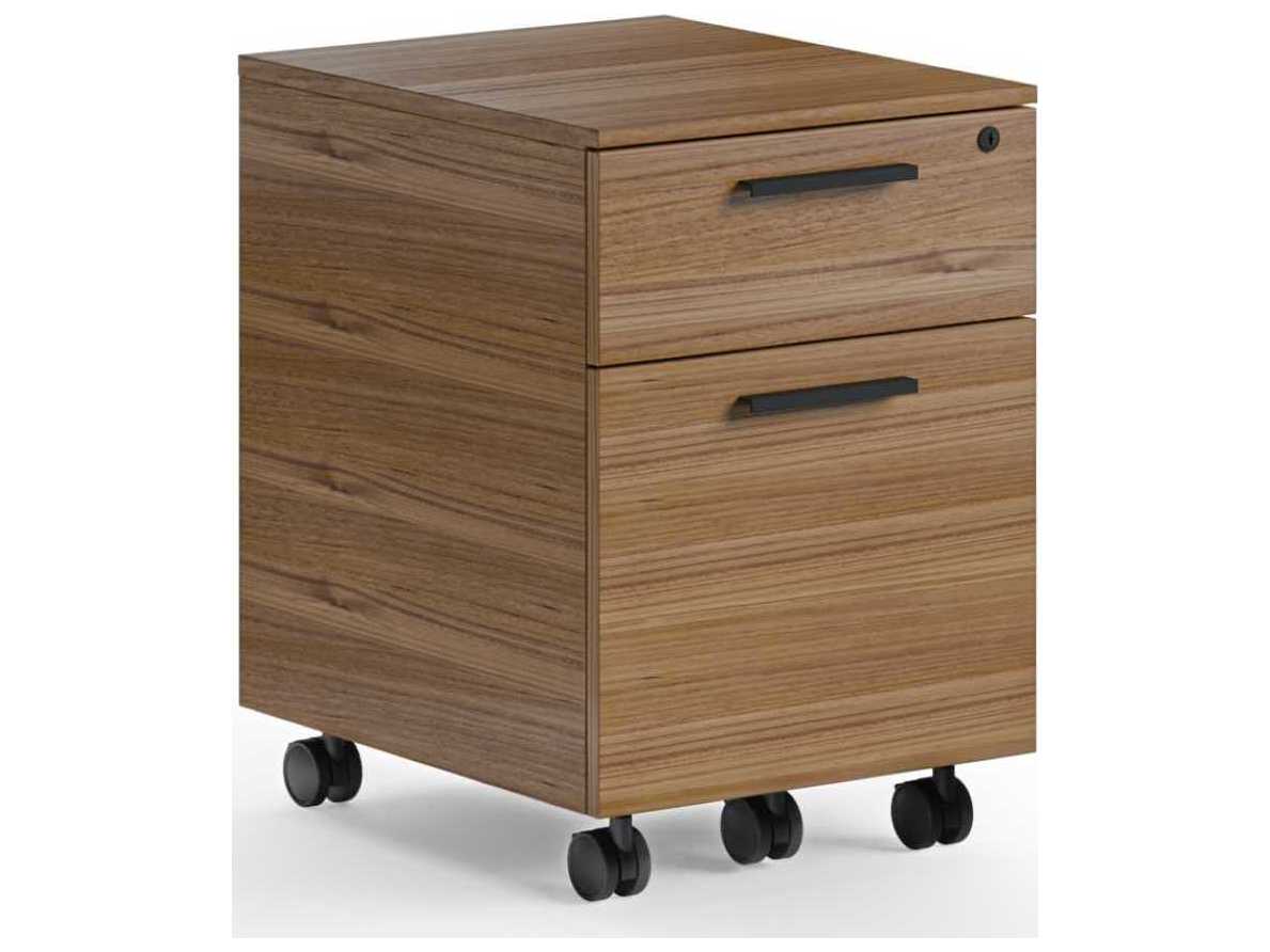 BDI Linea Office Natural Walnut File Cabinet