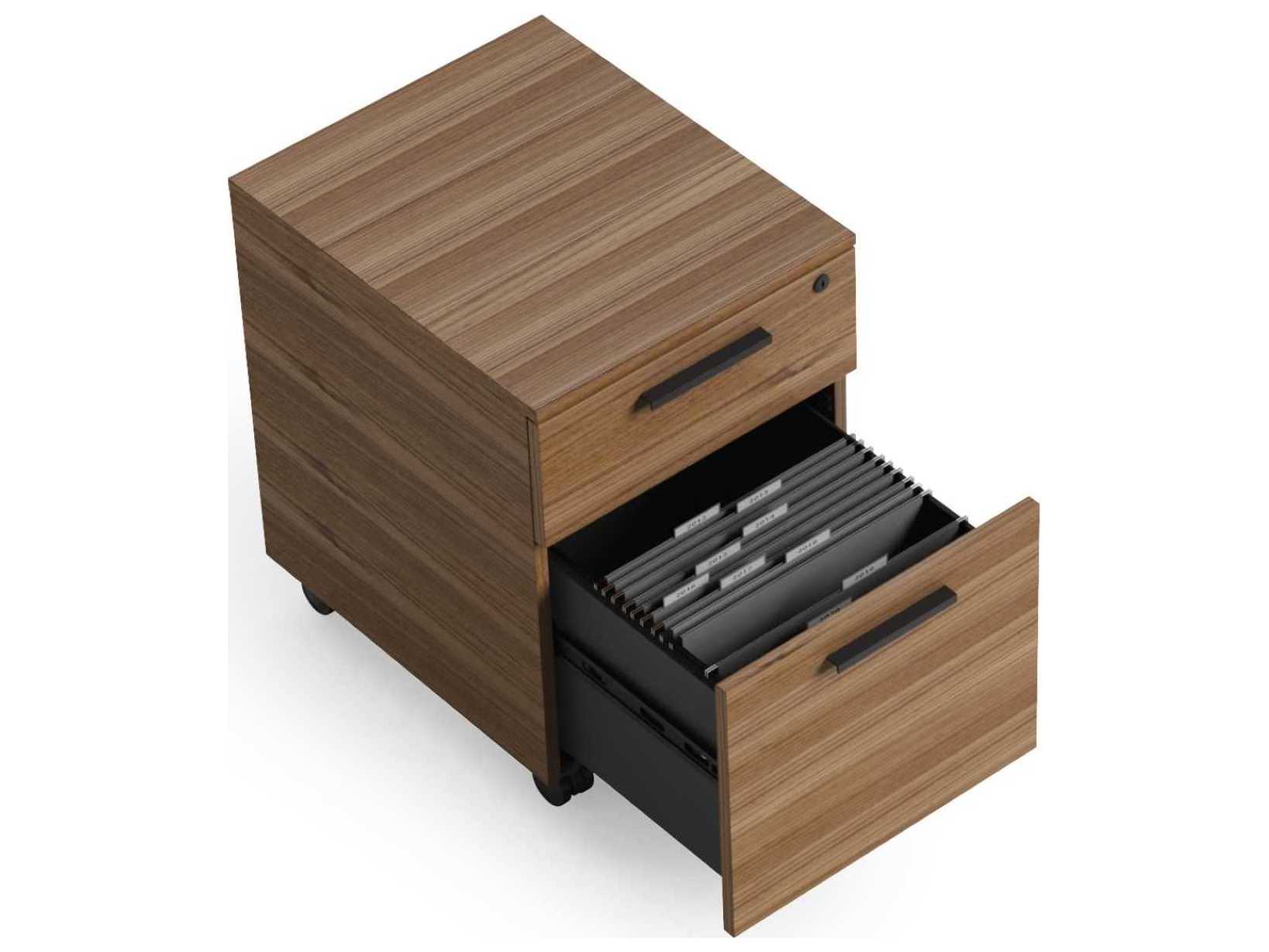 BDI Linea Office Natural Walnut File Cabinet