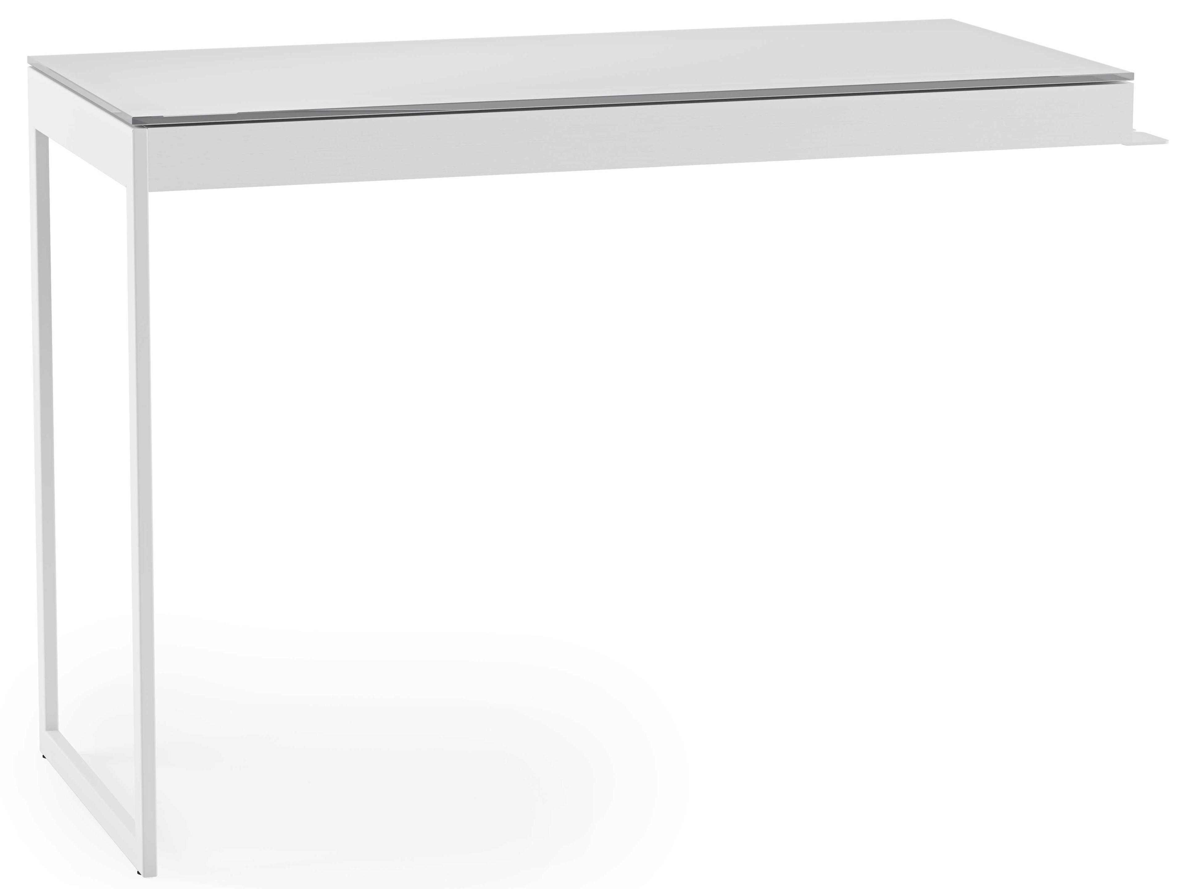 BDI Centro Satin White & Gray Etched Glass Return