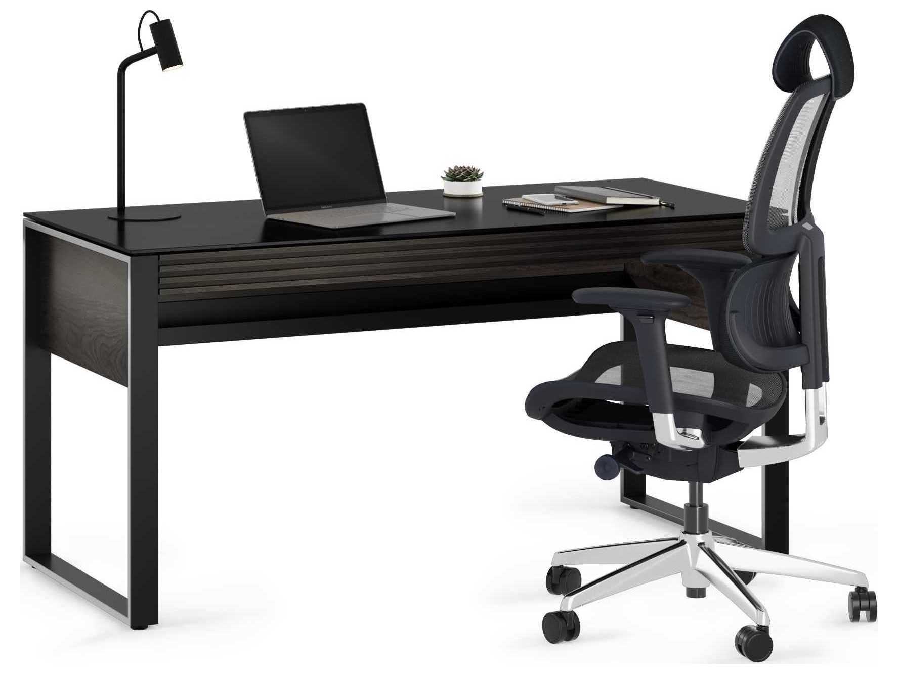 BDI Corridor Charcoal Stained Ash Black Secretary Desk