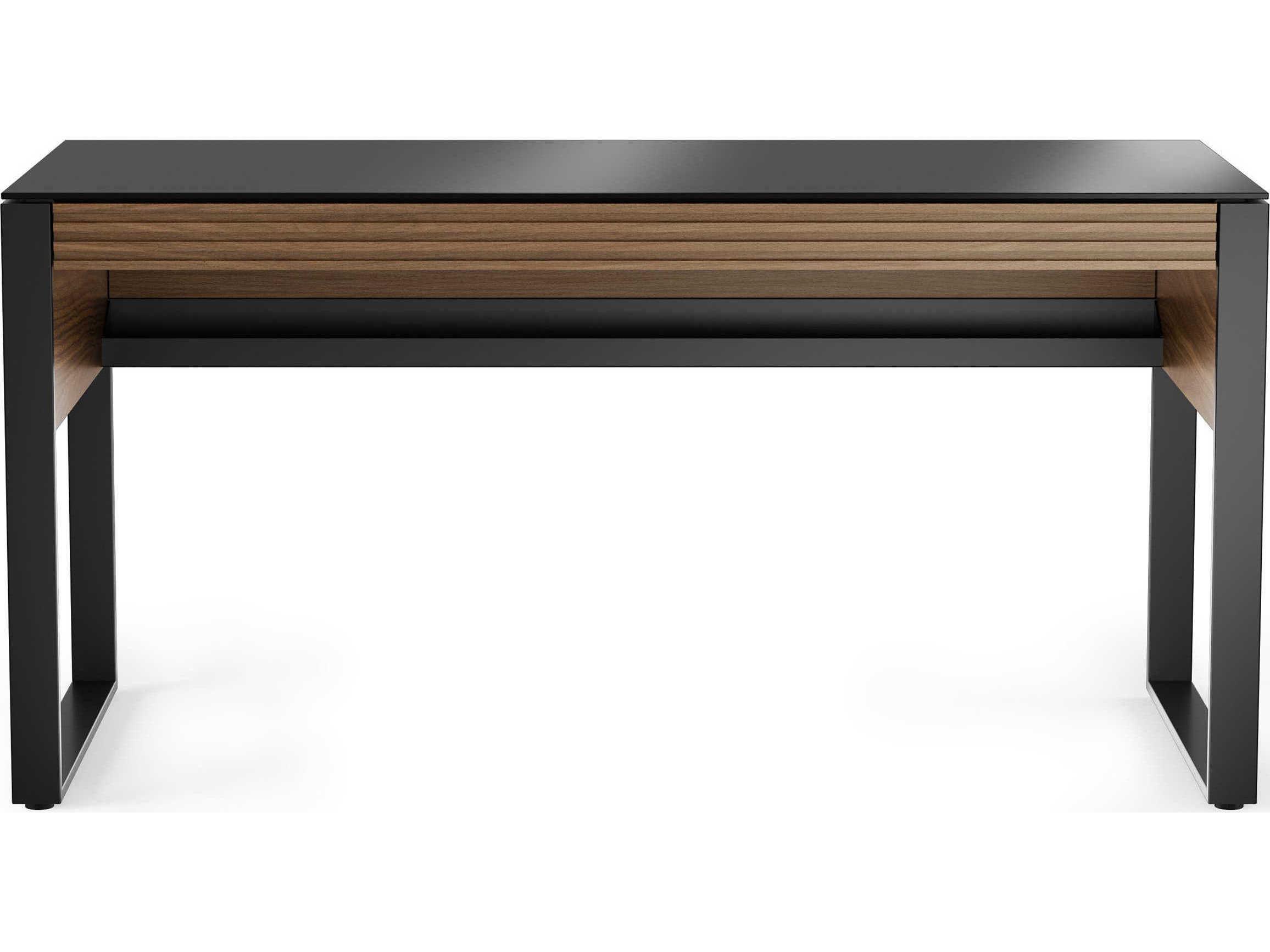 BDI Corridor Natural Walnut Black Brown Secretary Desk