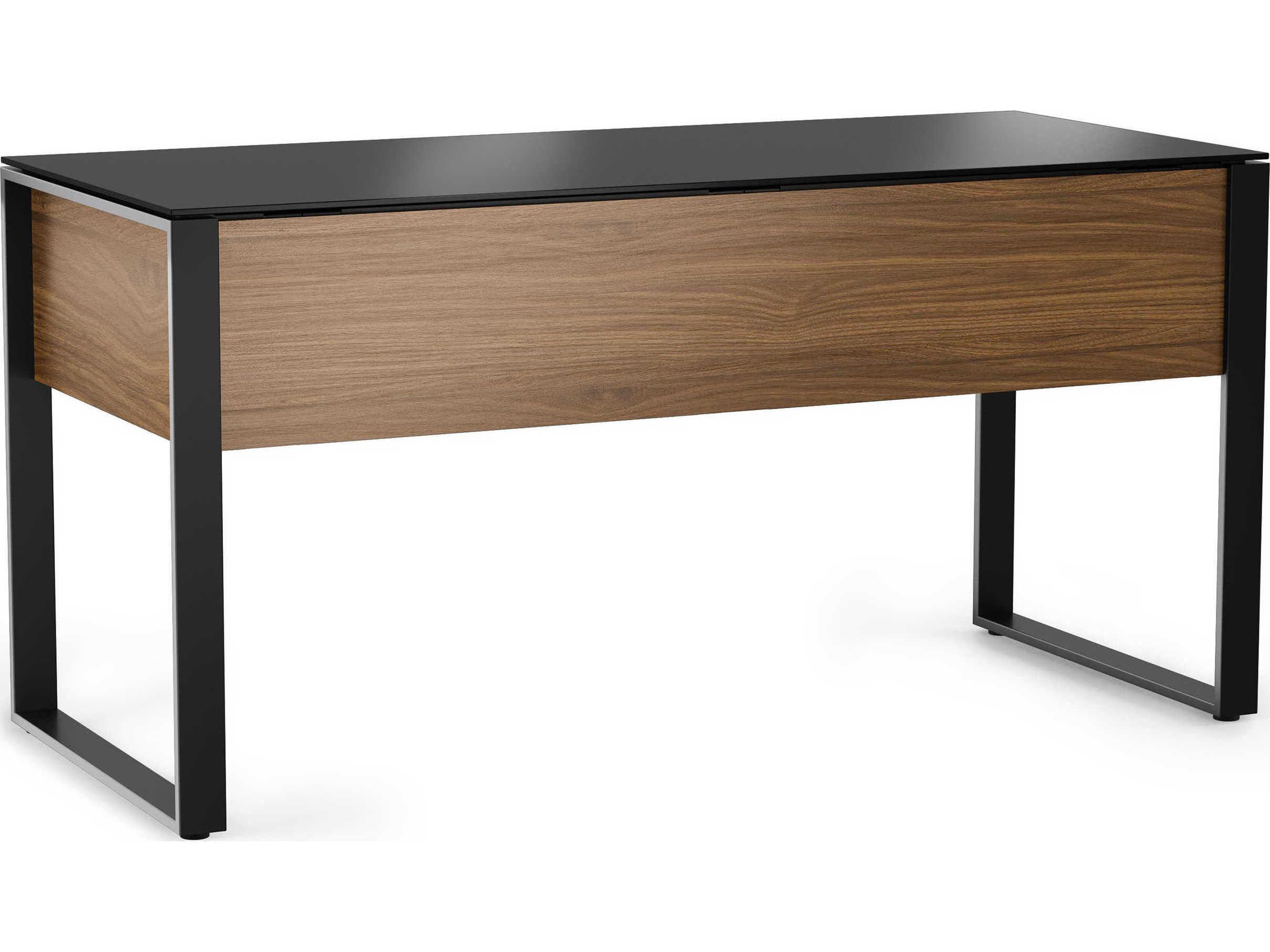 BDI Corridor Natural Walnut Black Brown Secretary Desk
