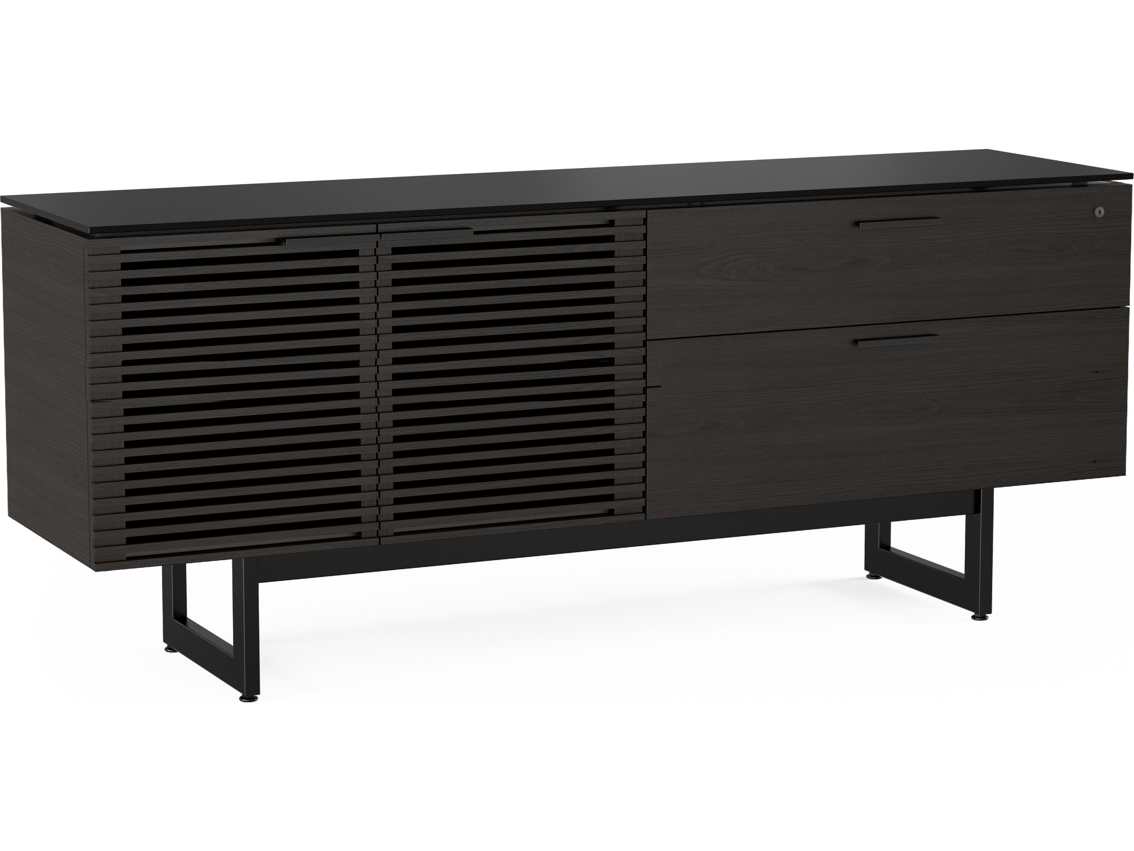 BDI Corridor Charcoal Stained Ash Black File Cabinet