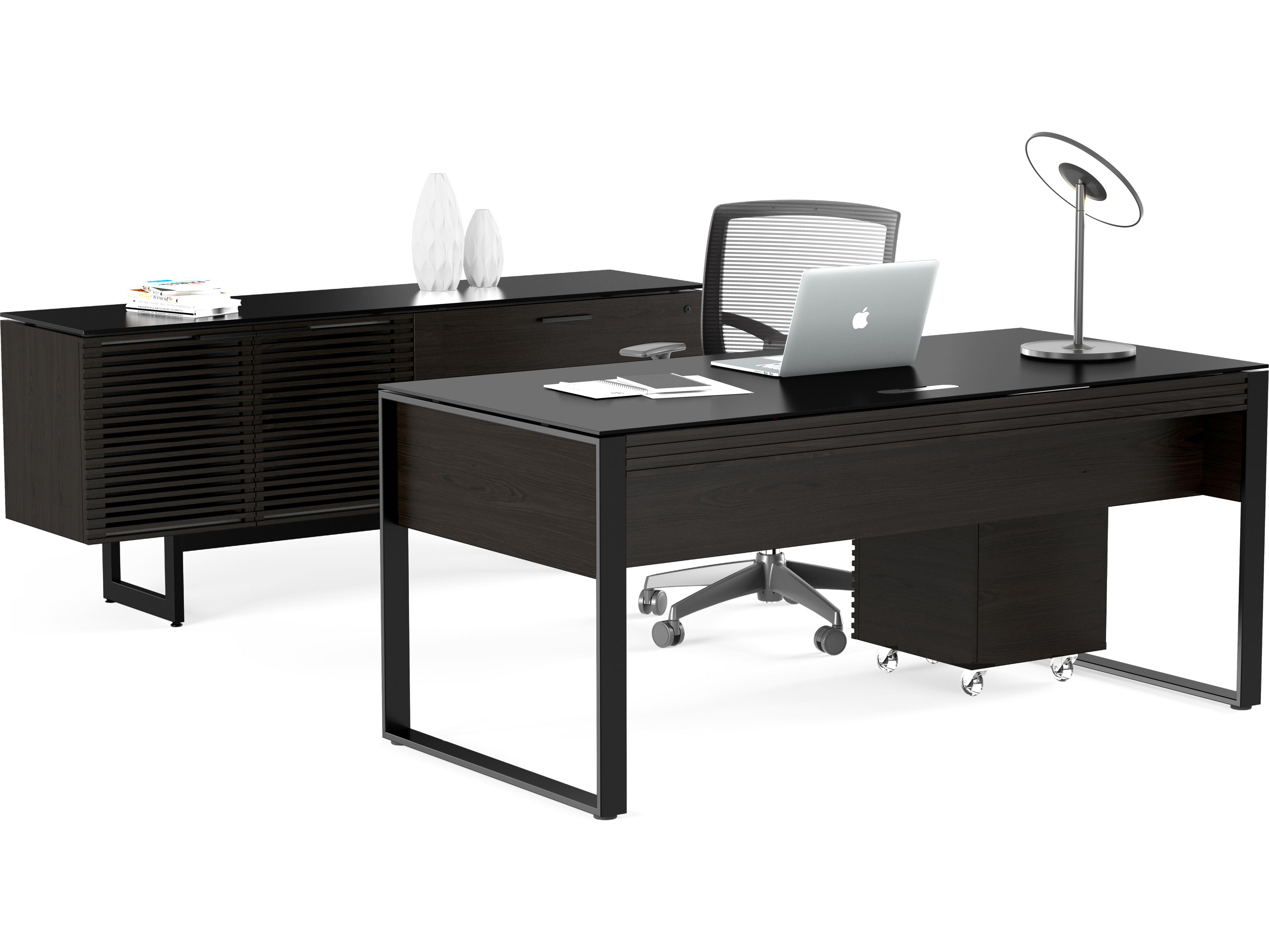 BDI Corridor Charcoal Stained Ash Black File Cabinet