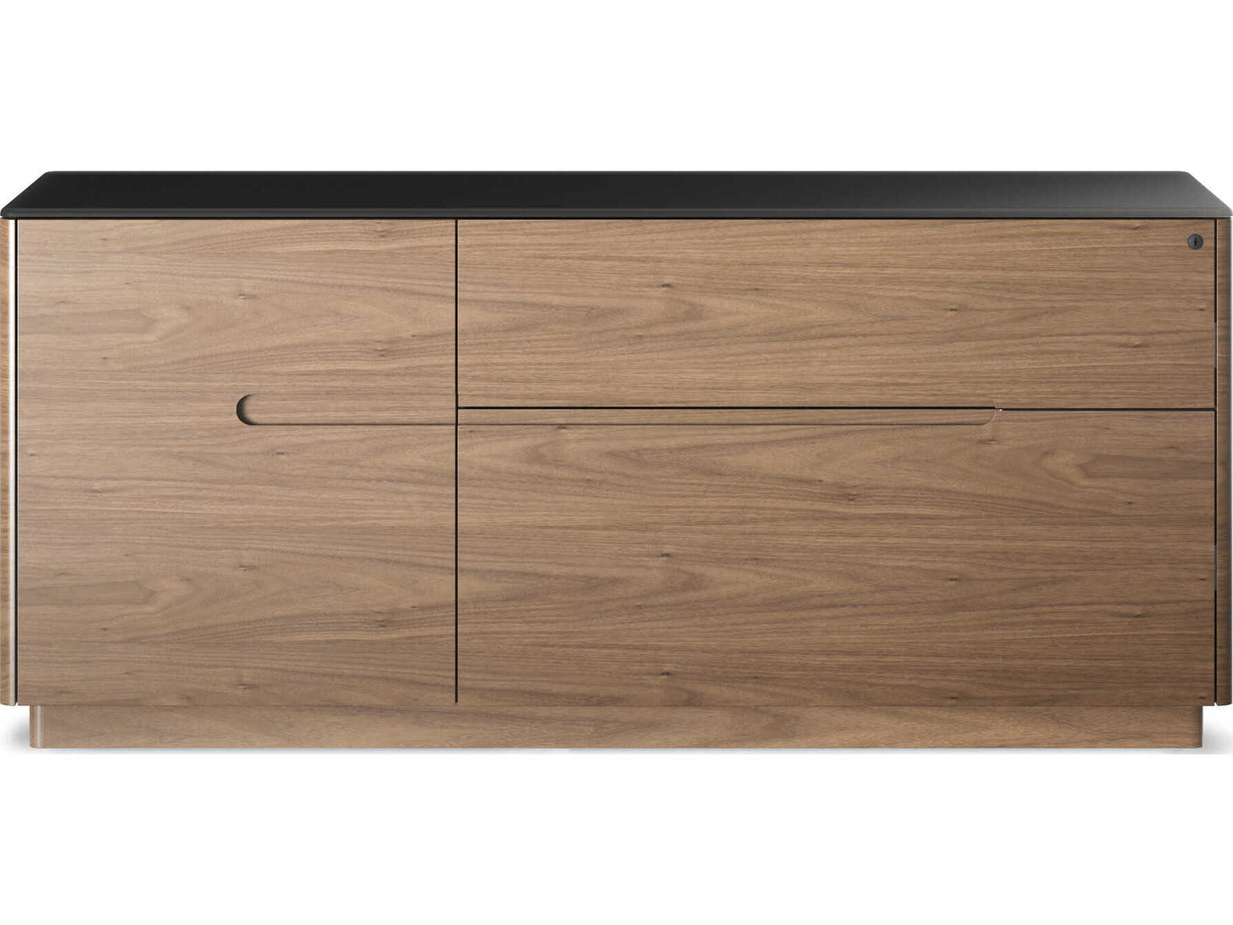 BDI Luma Natural Walnut Black File Cabinet