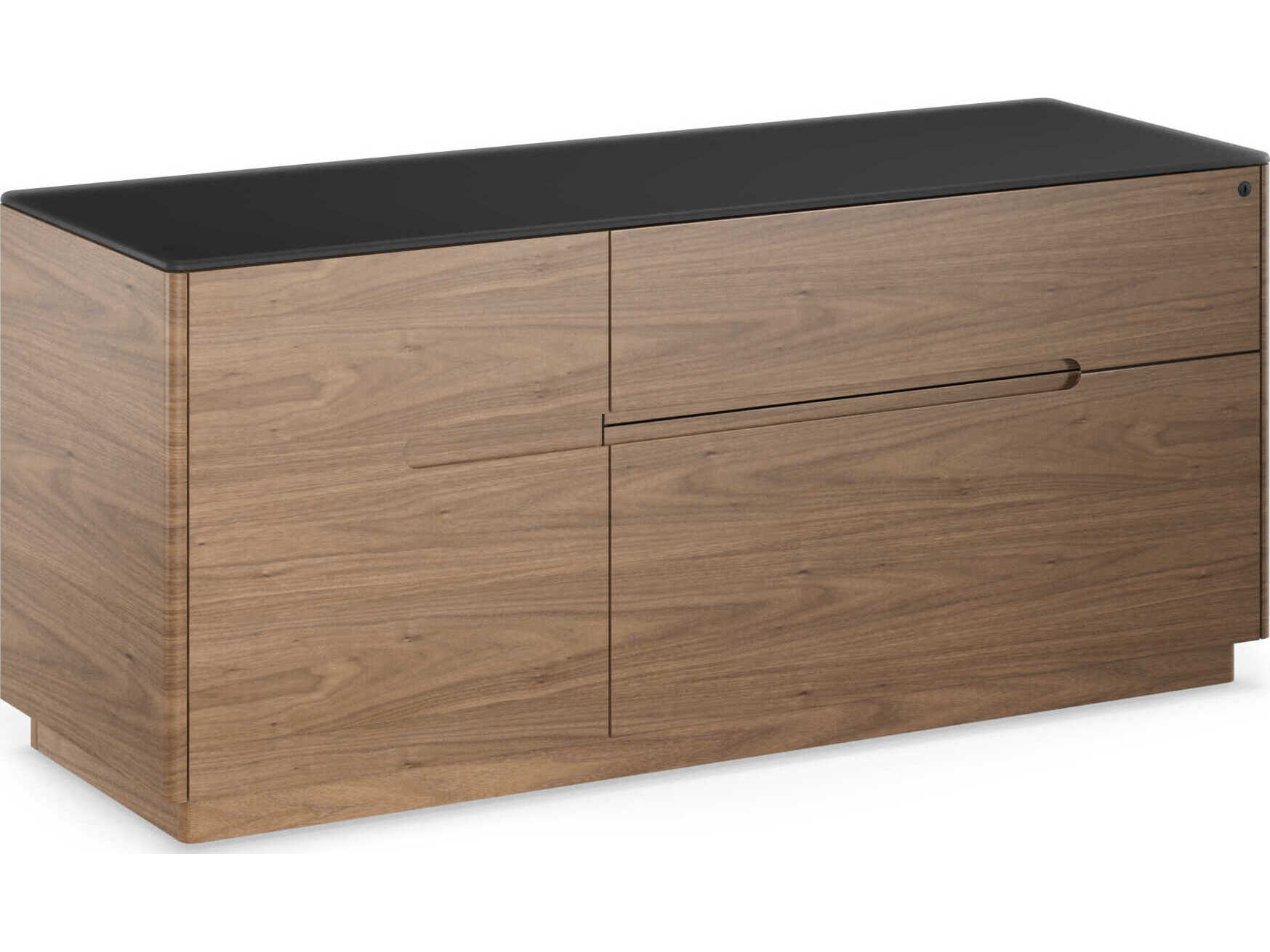 BDI Luma Natural Walnut Black File Cabinet