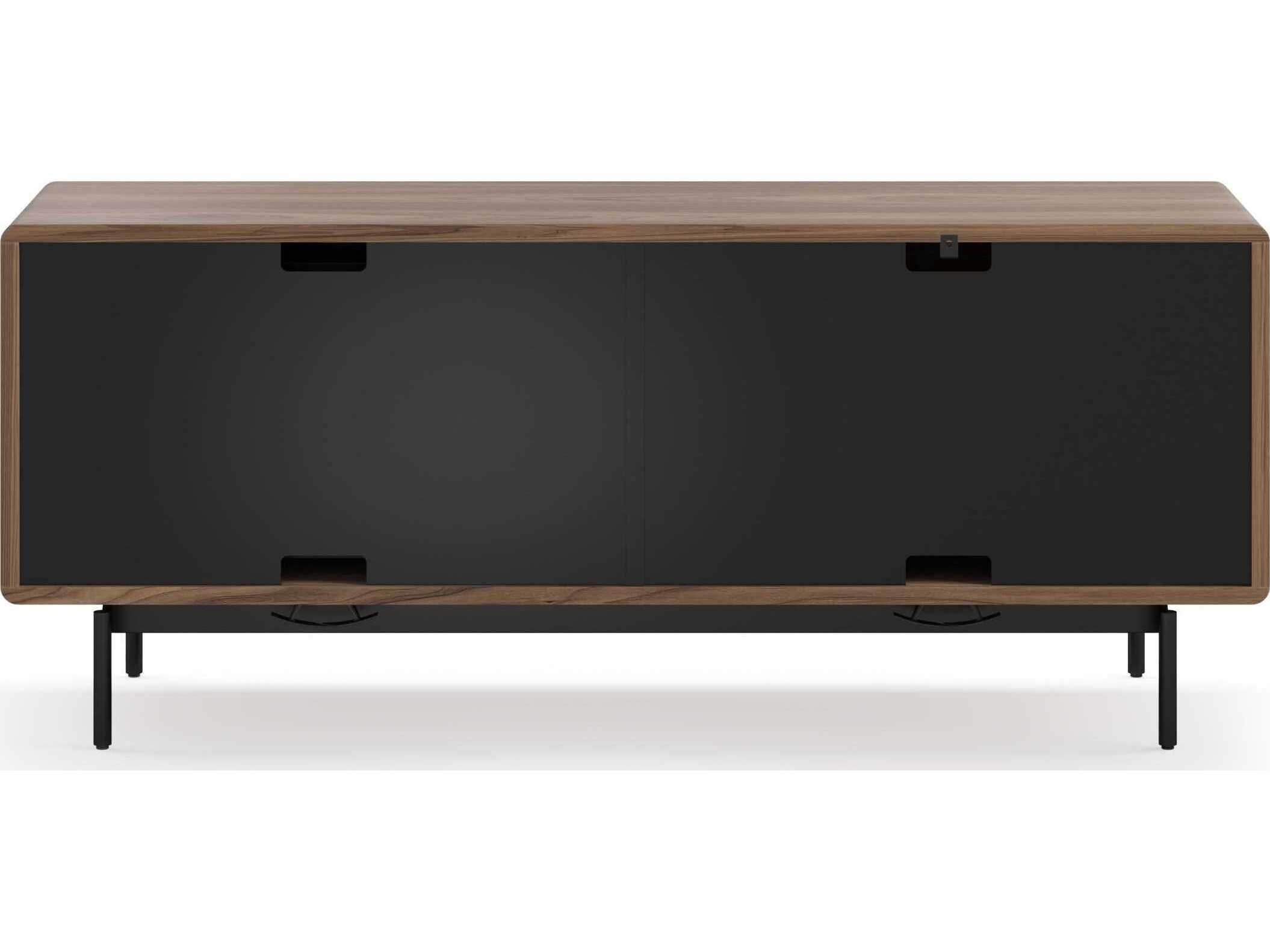 BDI Linq Natural Walnut Black File Cabinet