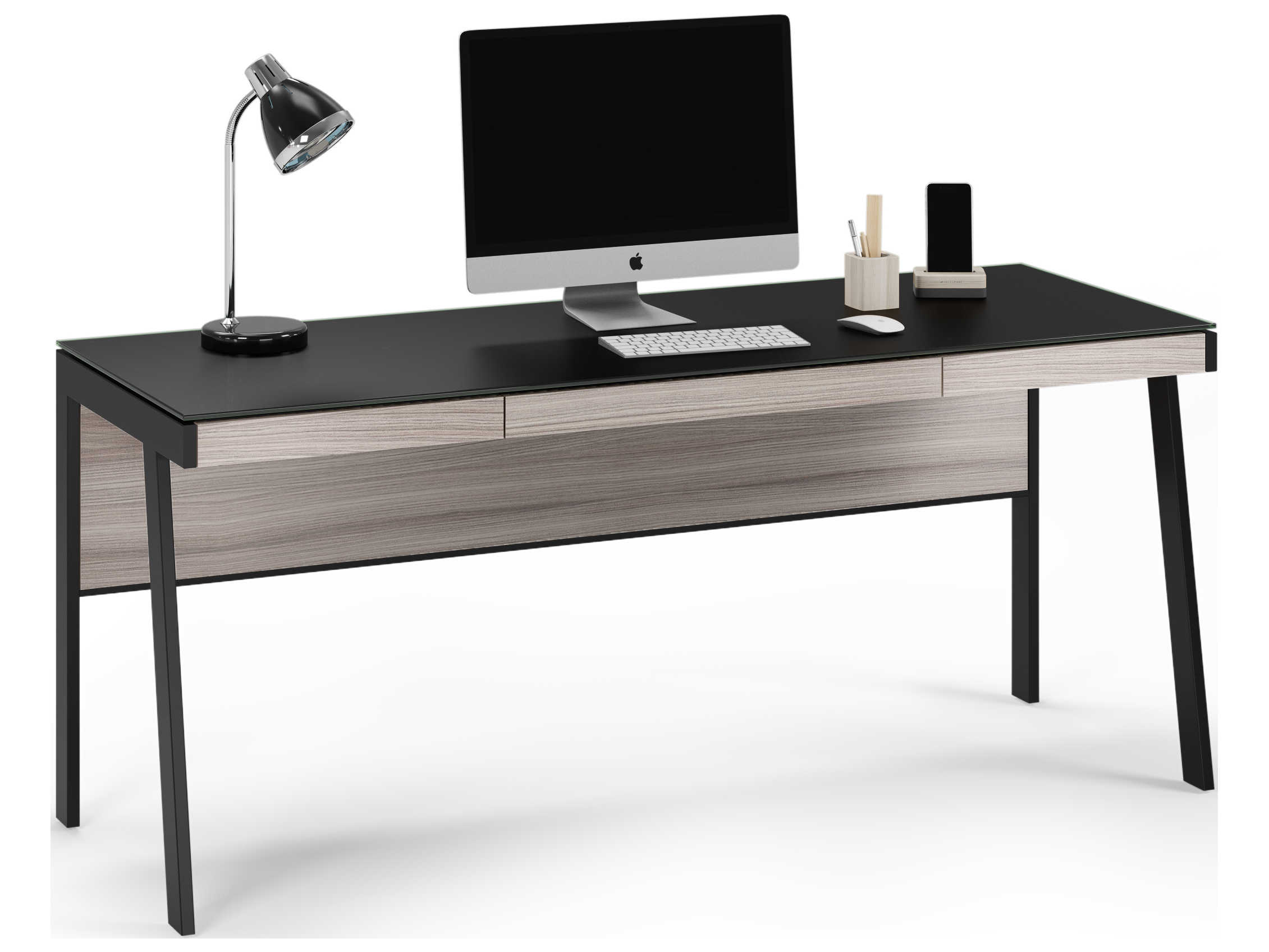 BDI Sigma Strata Black Secretary Desk