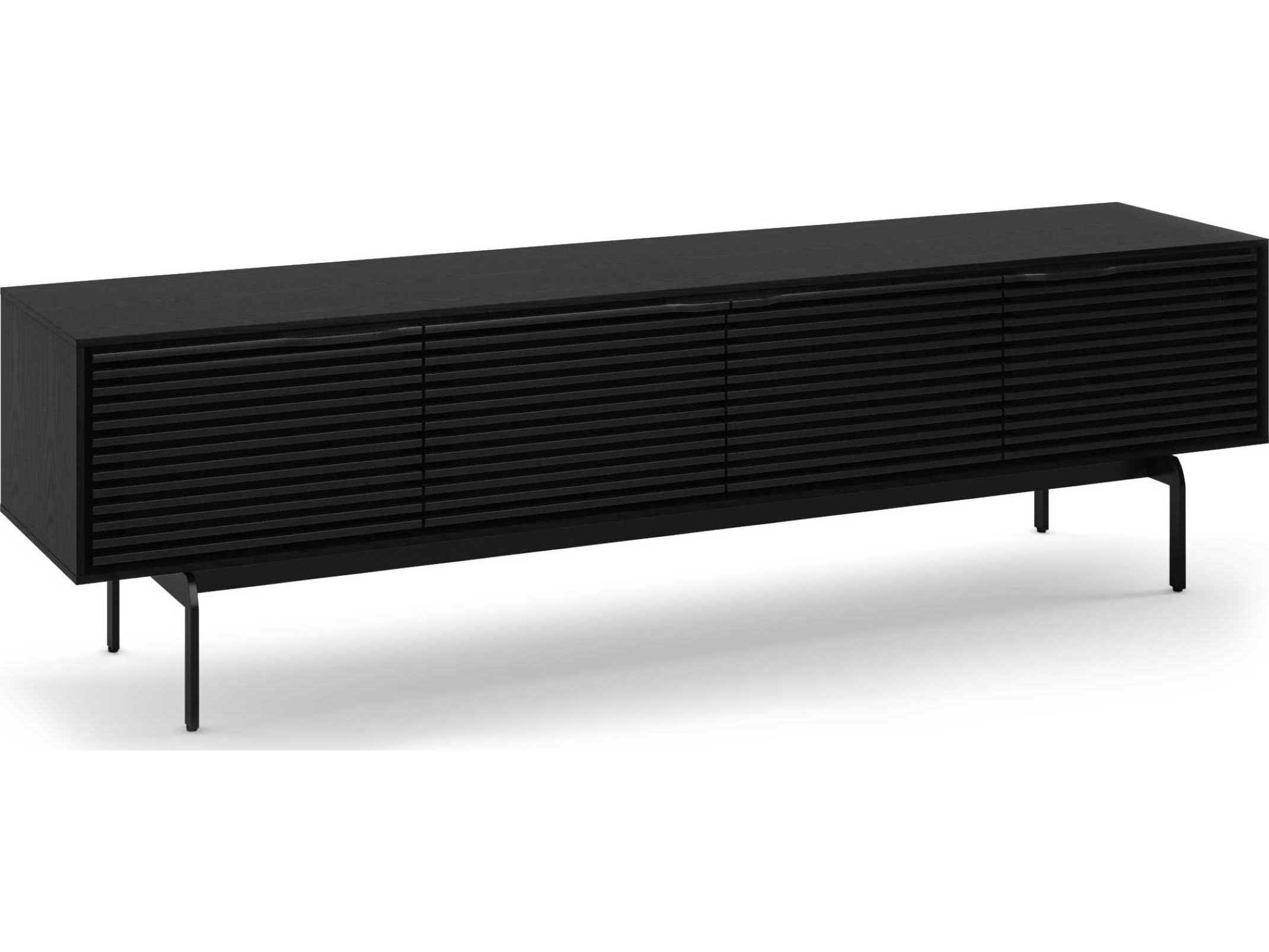 BDI Align 81" Solid Wood Ebonized Ash Media Console