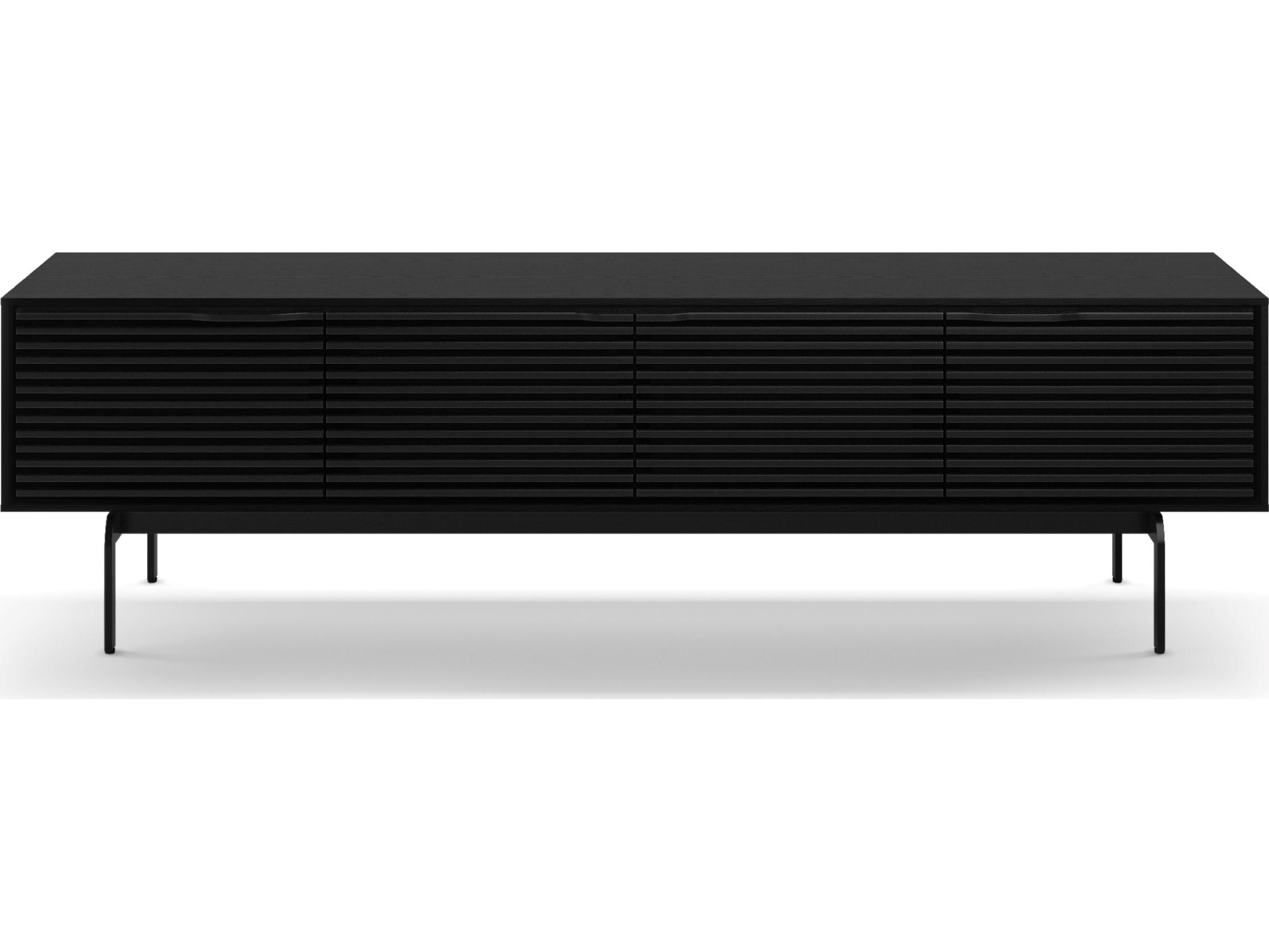 BDI Align 81" Solid Wood Ebonized Ash Media Console