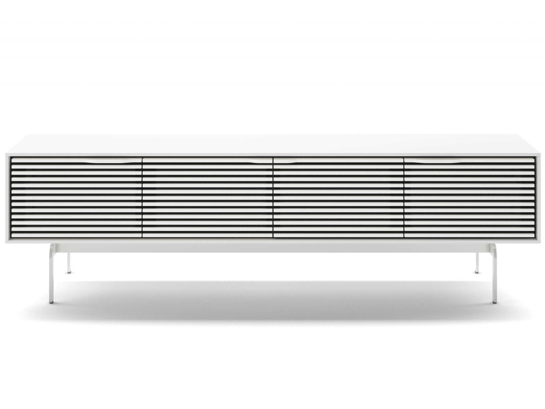 BDI Align 81" Solid Wood Satin White Media Console