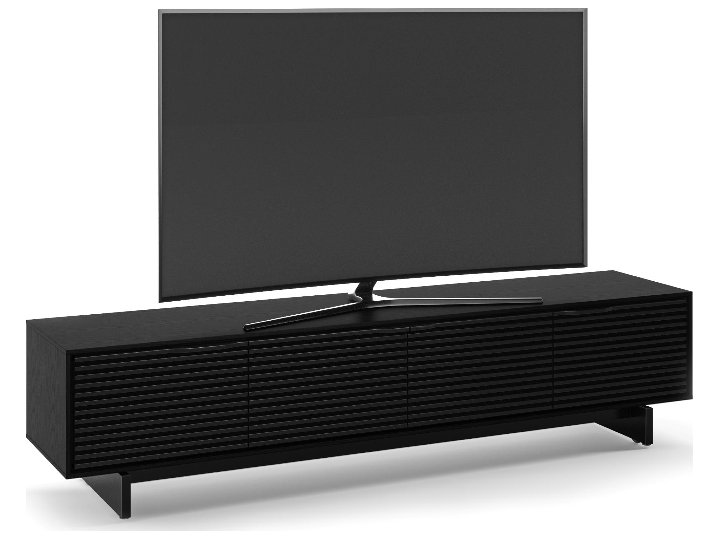 BDI Align 81" Solid Wood Ebonized Ash Media Console