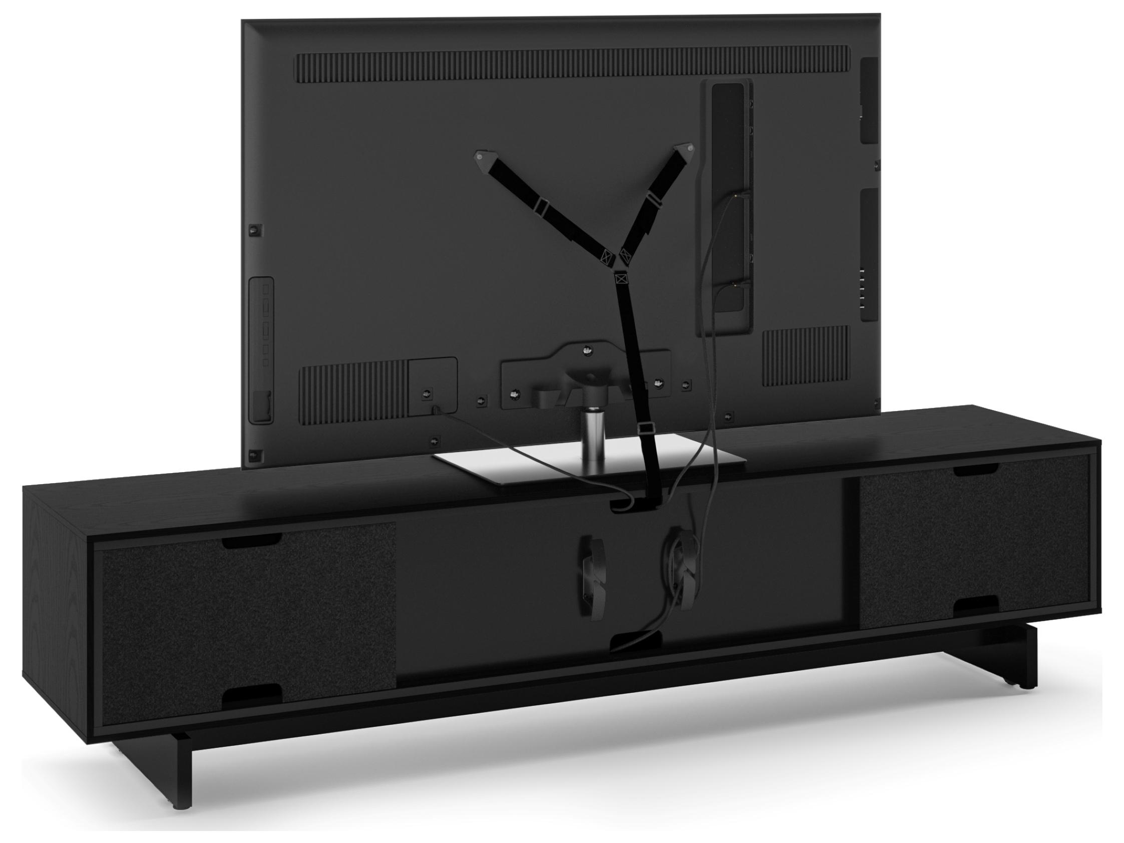 BDI Align 81" Solid Wood Ebonized Ash Media Console