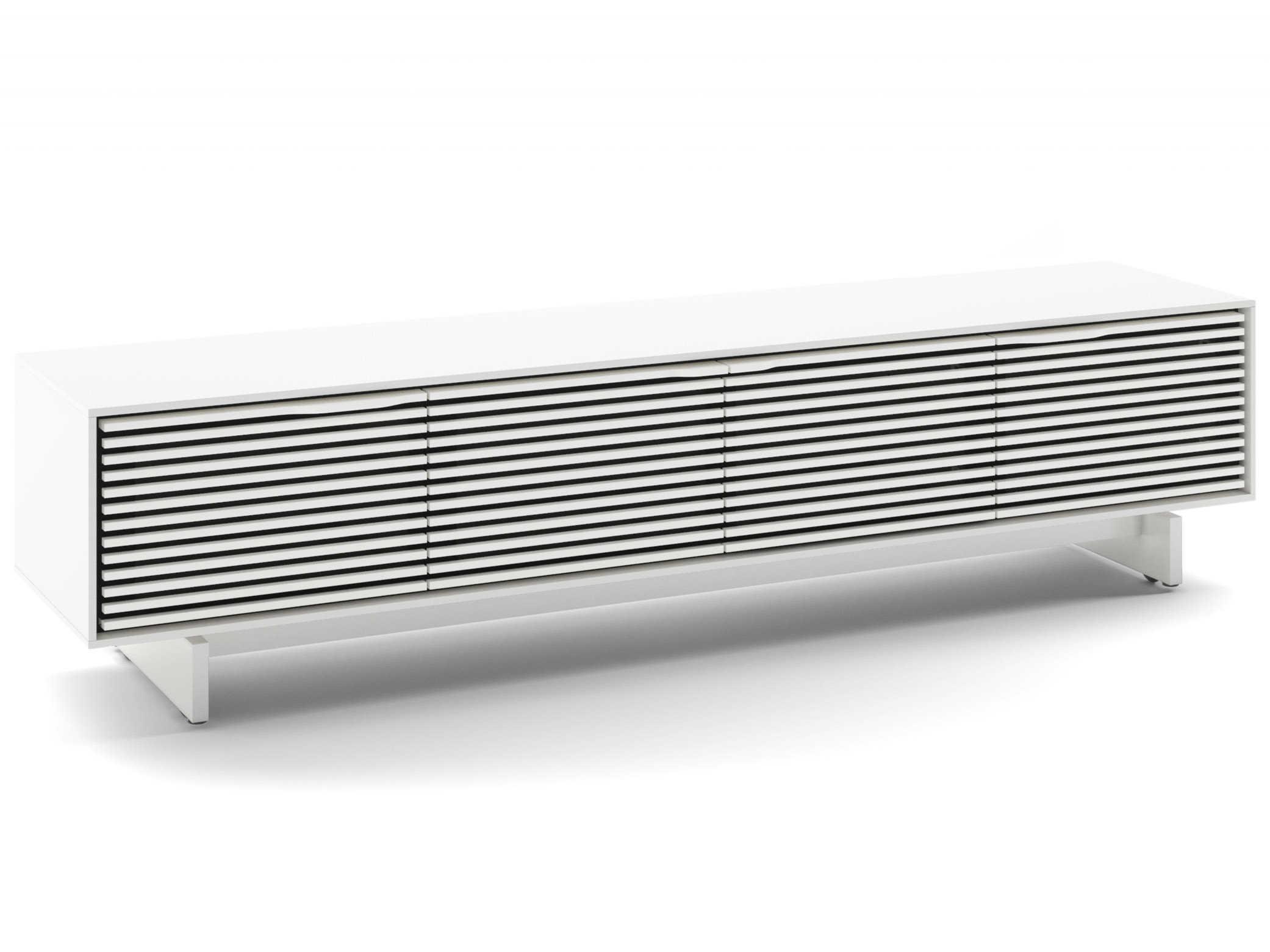 BDI Align 81" Solid Wood Satin White Media Console