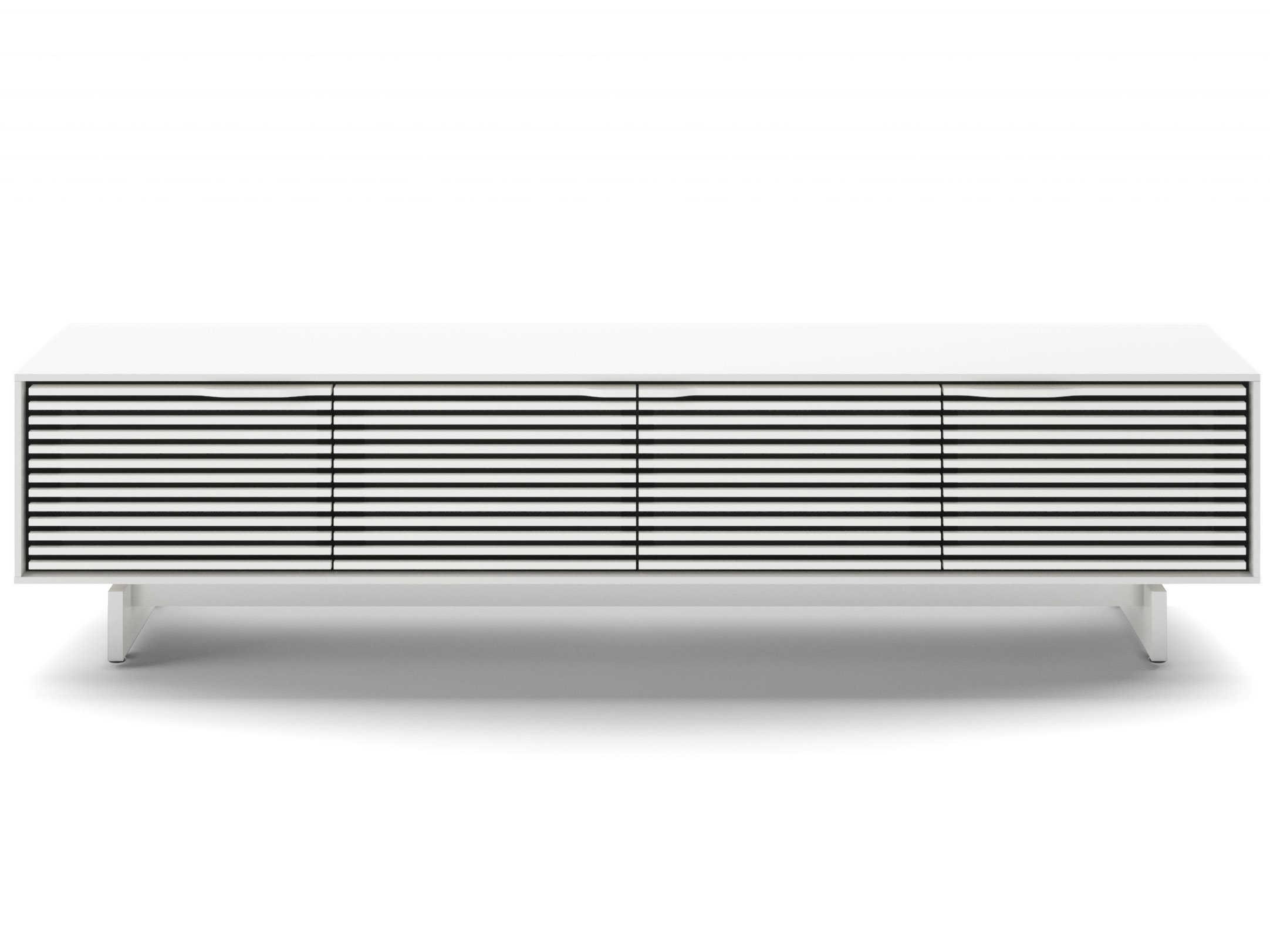 BDI Align 81" Solid Wood Satin White Media Console