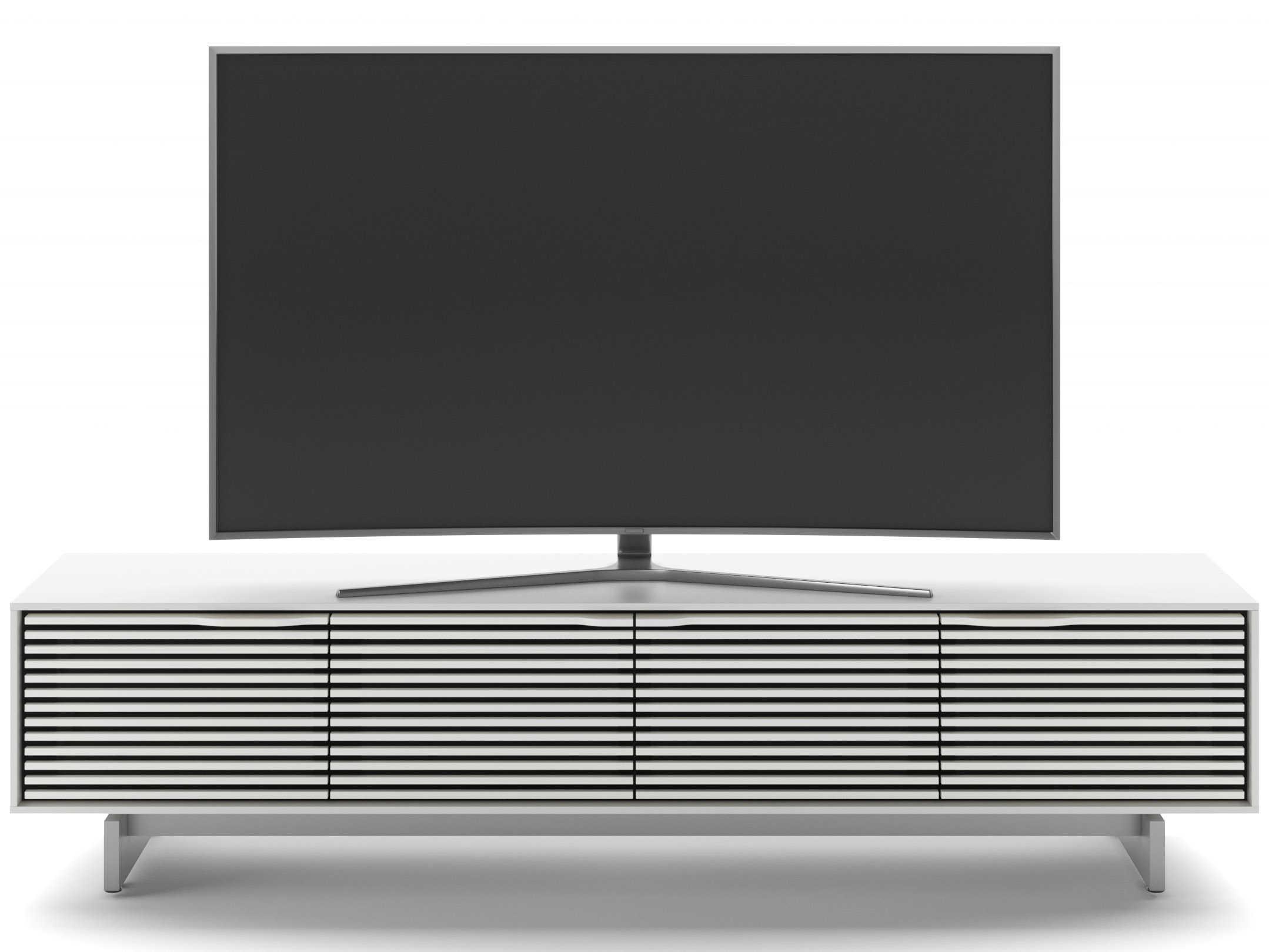 BDI Align 81" Solid Wood Satin White Media Console