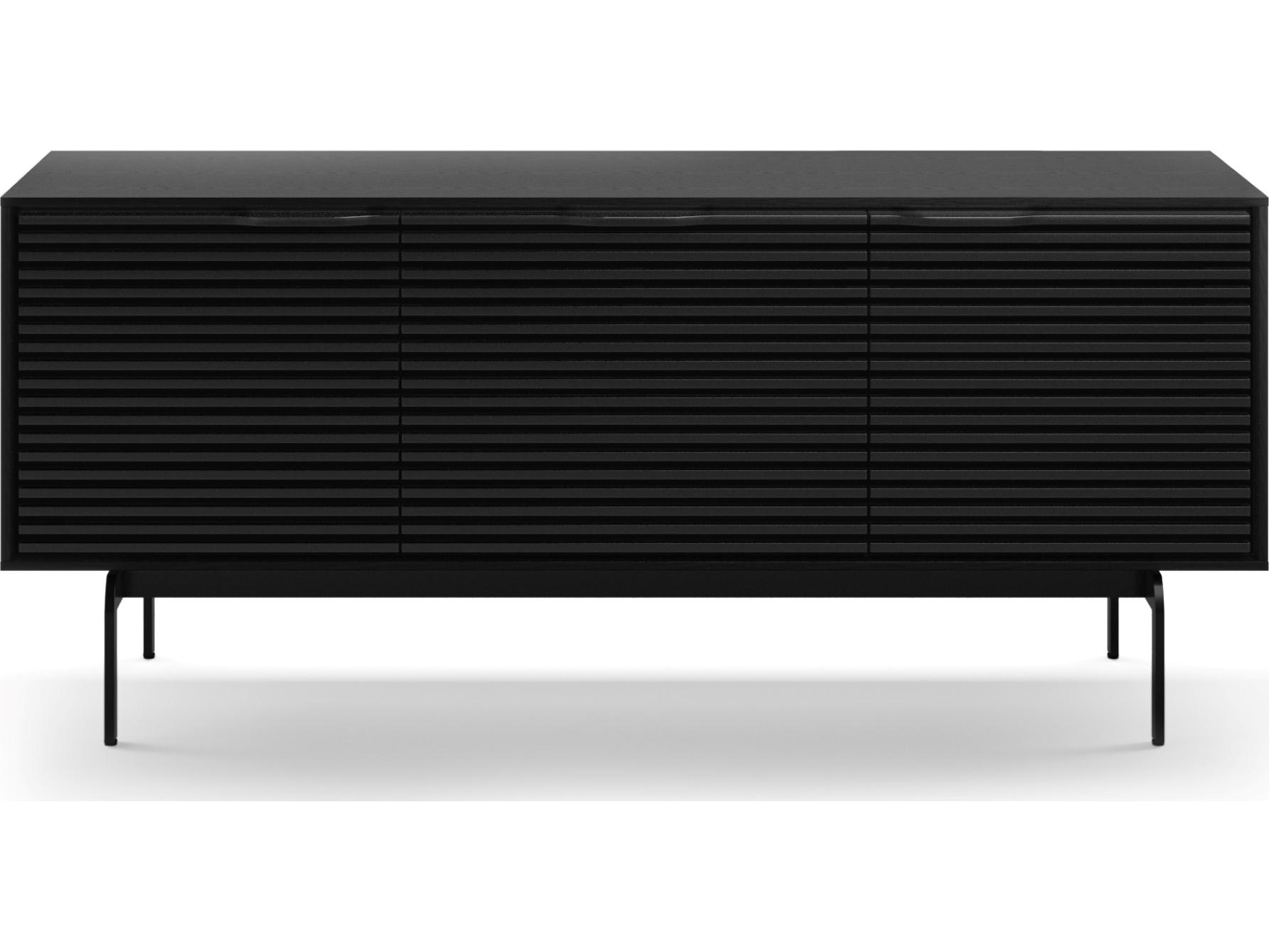 BDI Align 66" Solid Wood Ebonized Ash Media Console