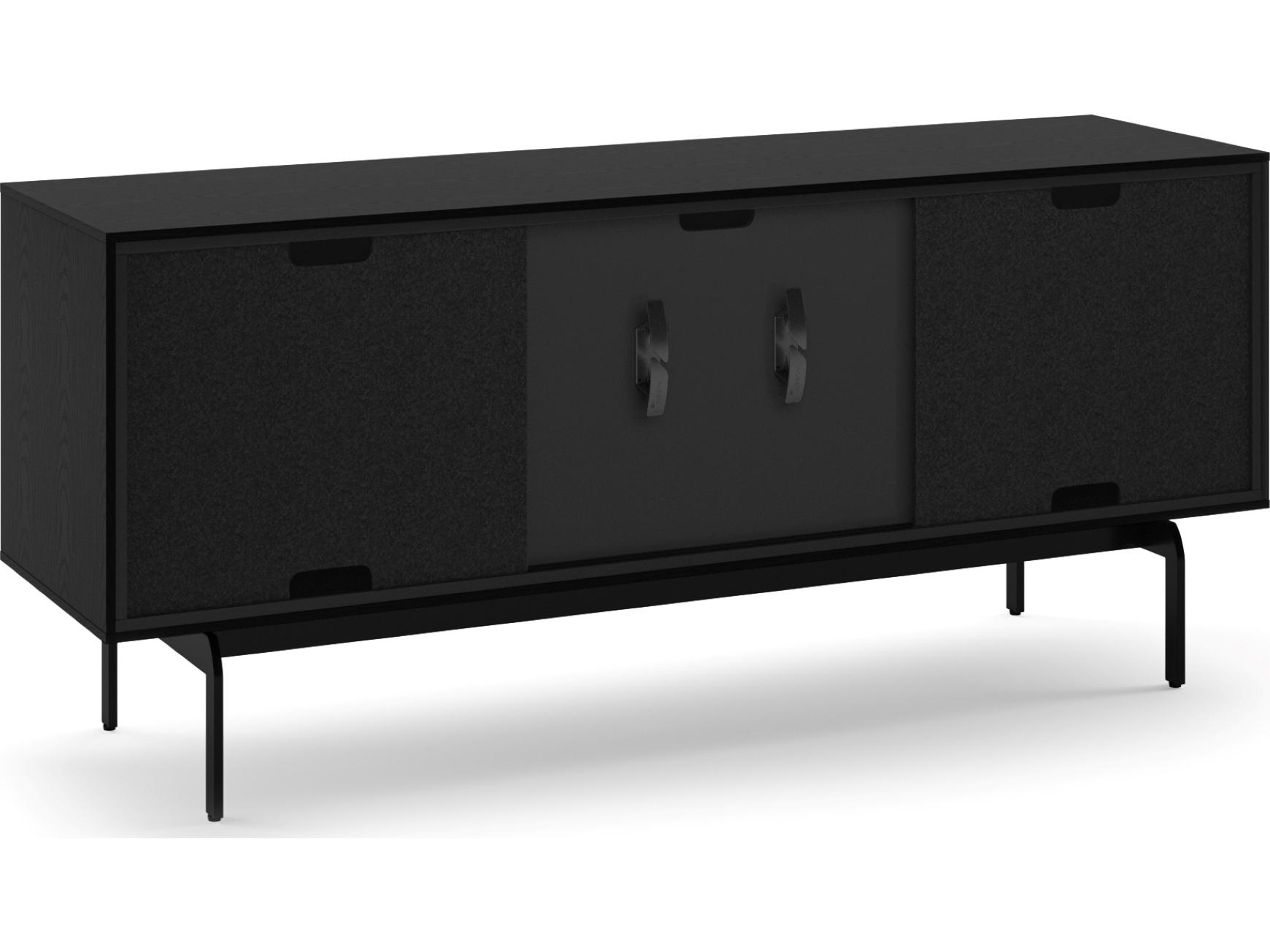 BDI Align 66" Solid Wood Ebonized Ash Media Console
