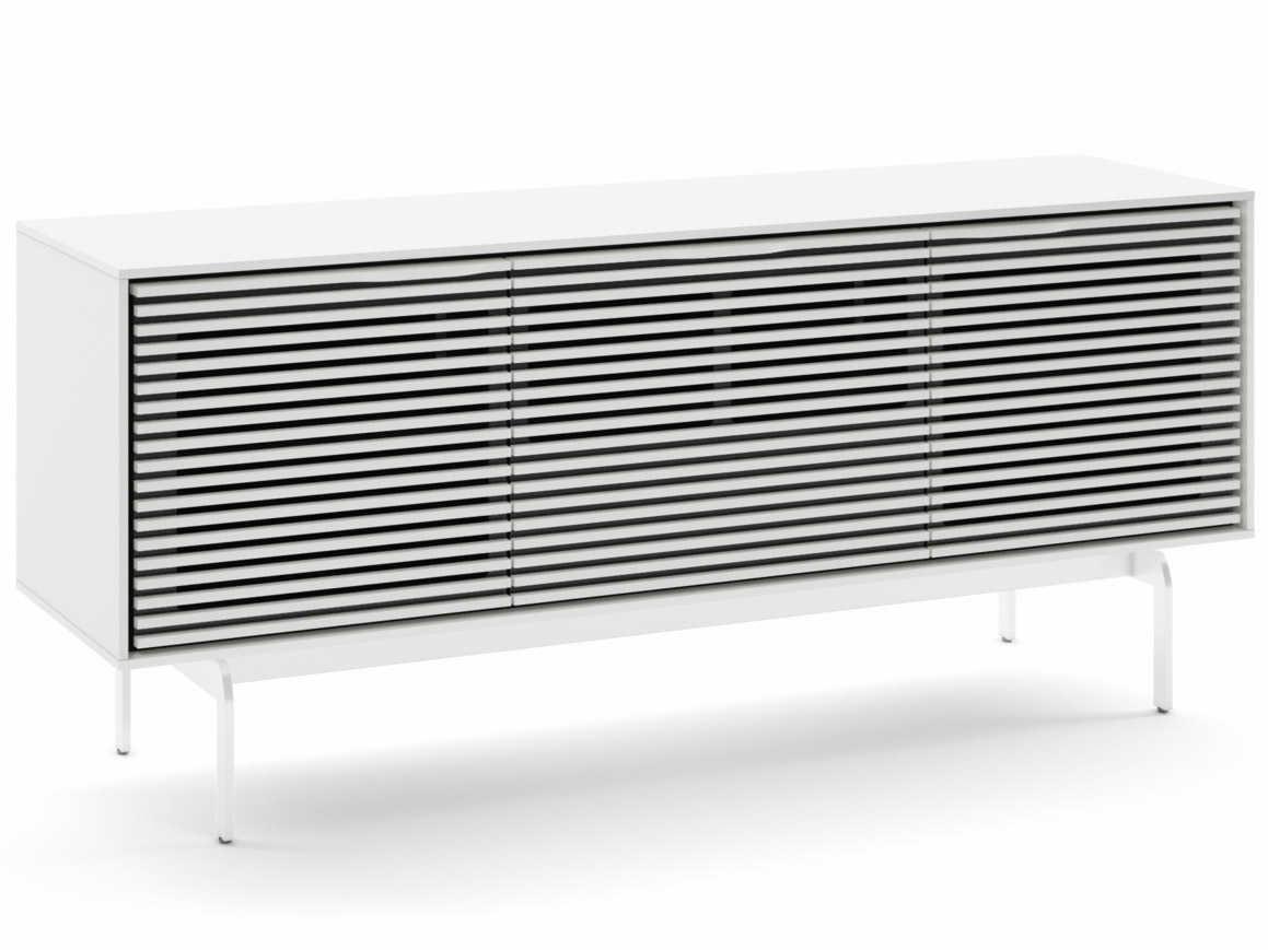 BDI Align 66" Solid Wood Satin White Media Console
