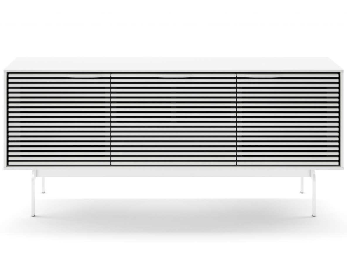 BDI Align 66" Solid Wood Satin White Media Console