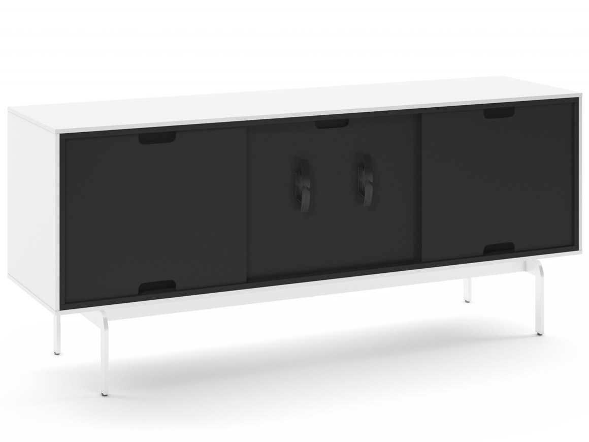 BDI Align 66" Solid Wood Satin White Media Console