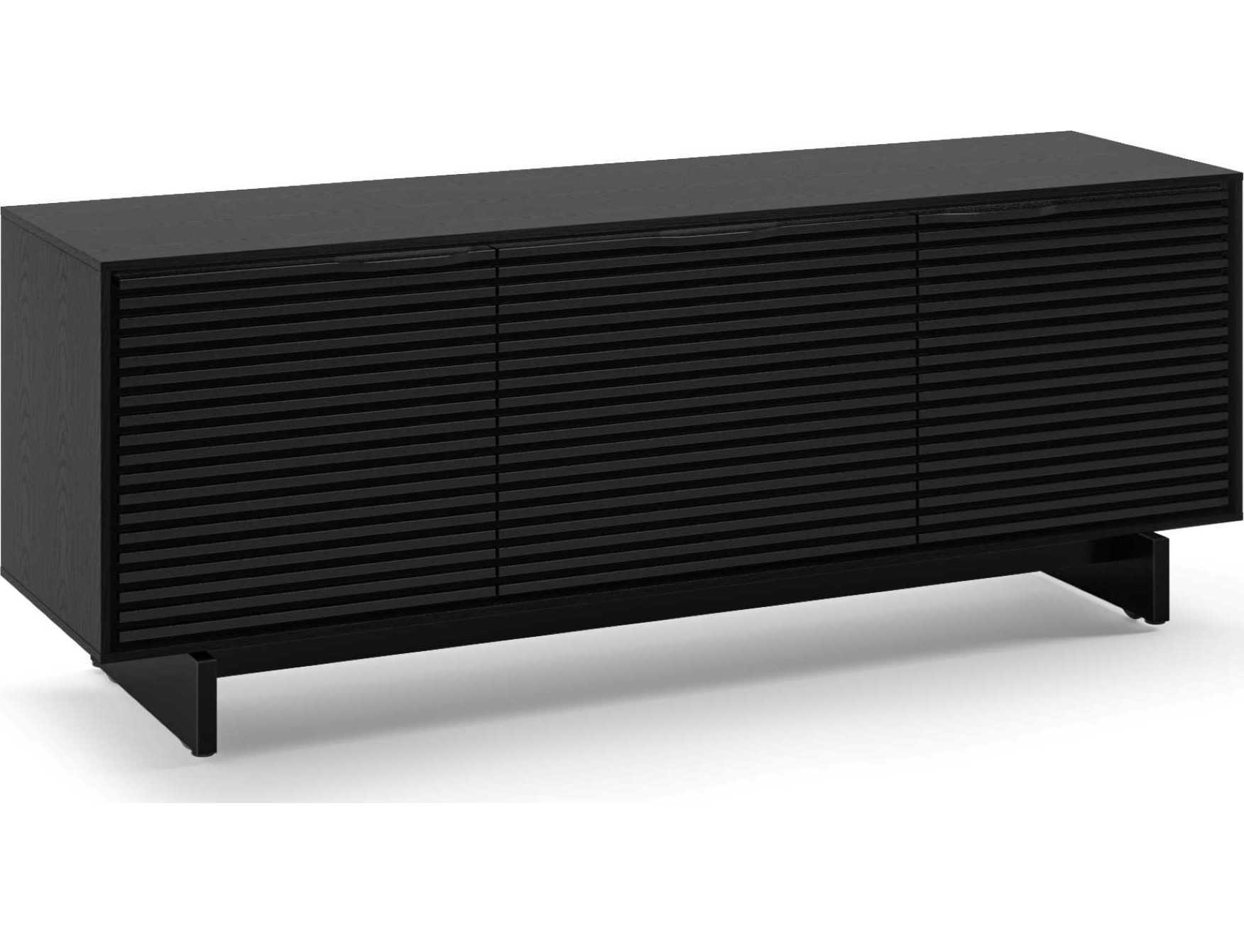 BDI Align 66" Solid Wood Ebonized Ash Media Console