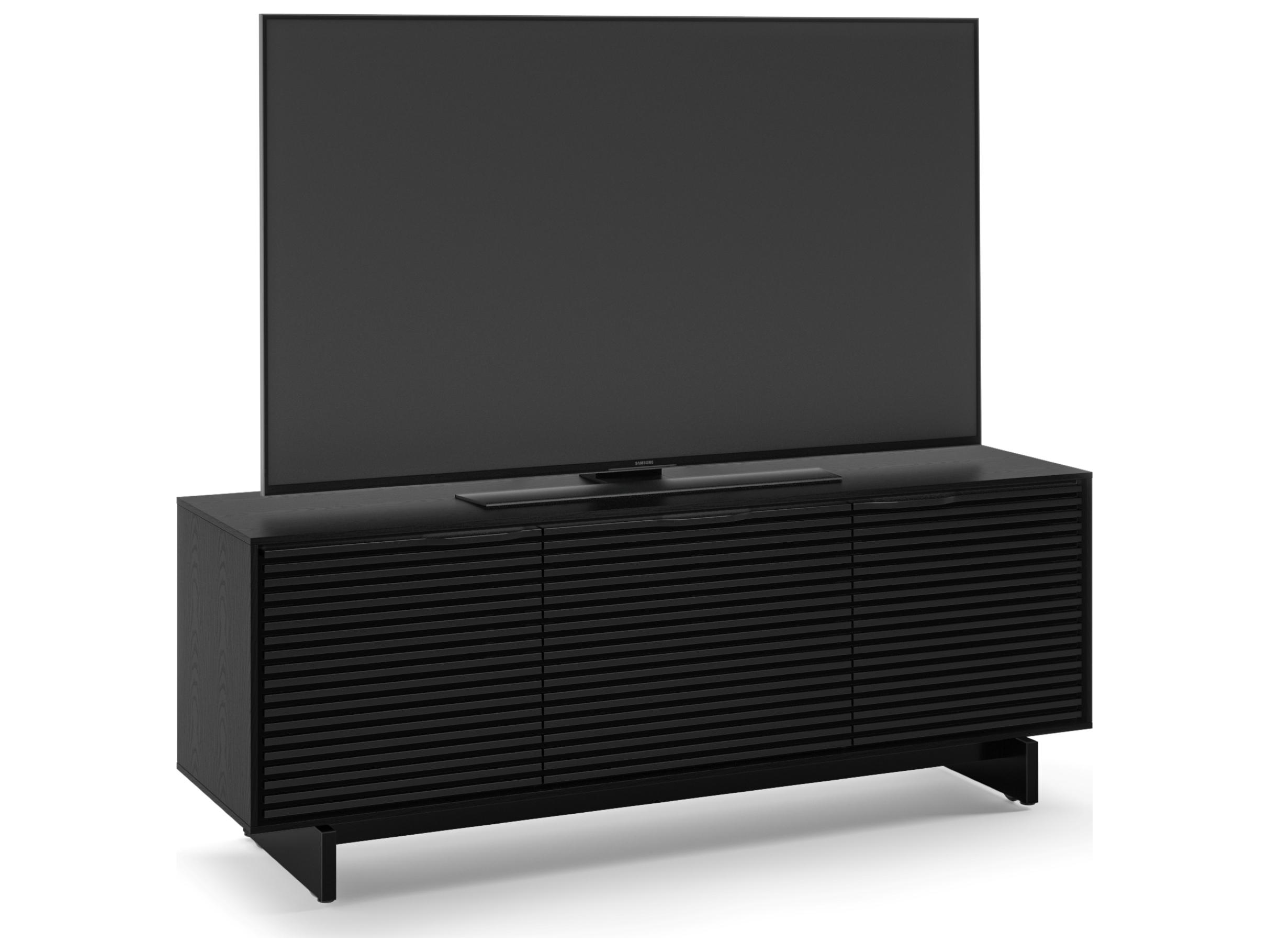 BDI Align 66" Solid Wood Ebonized Ash Media Console