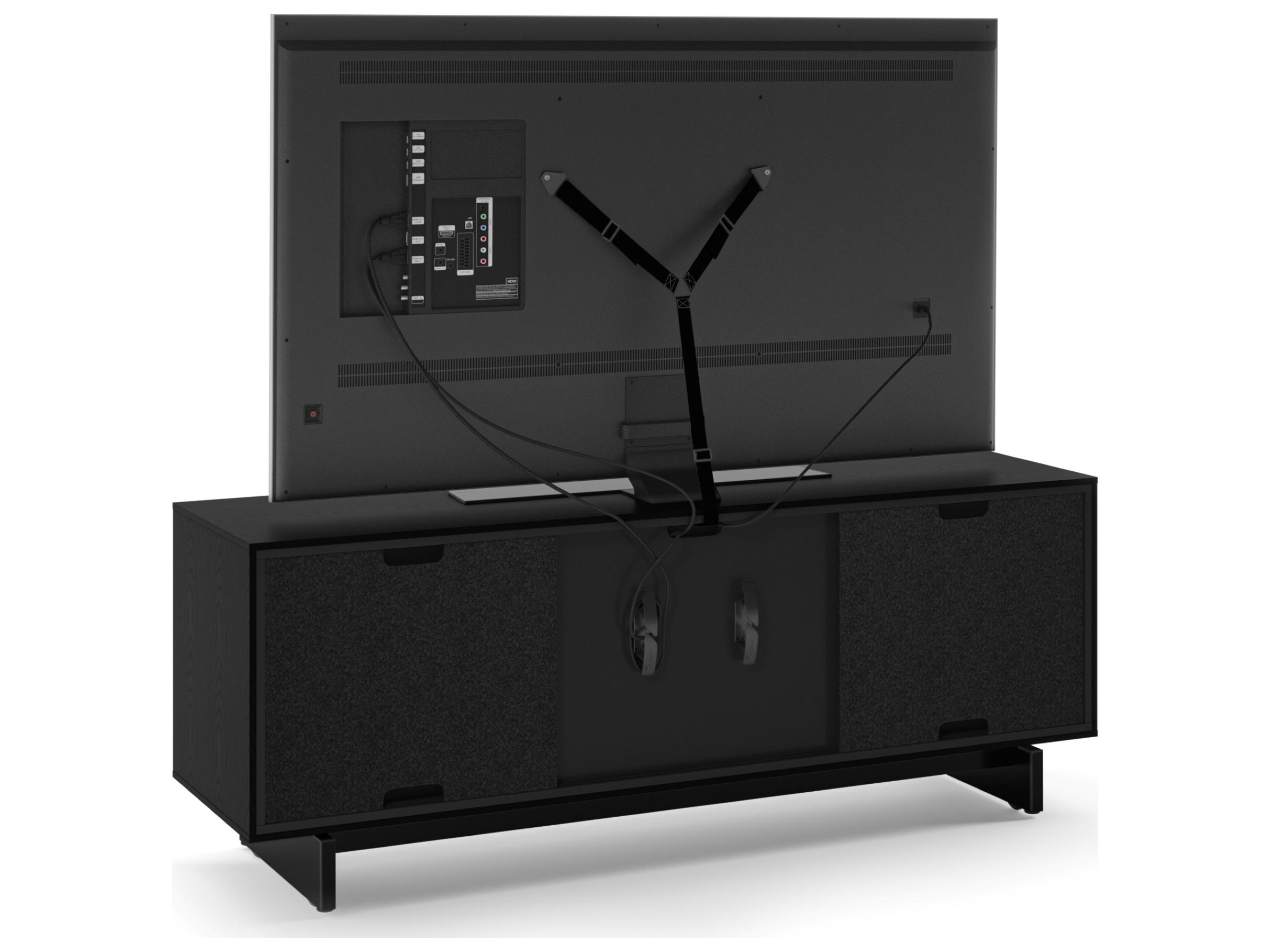 BDI Align 66" Solid Wood Ebonized Ash Media Console