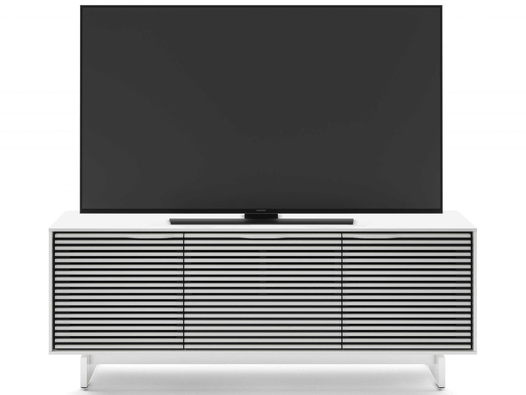 BDI Align 66" Solid Wood Satin White Media Console