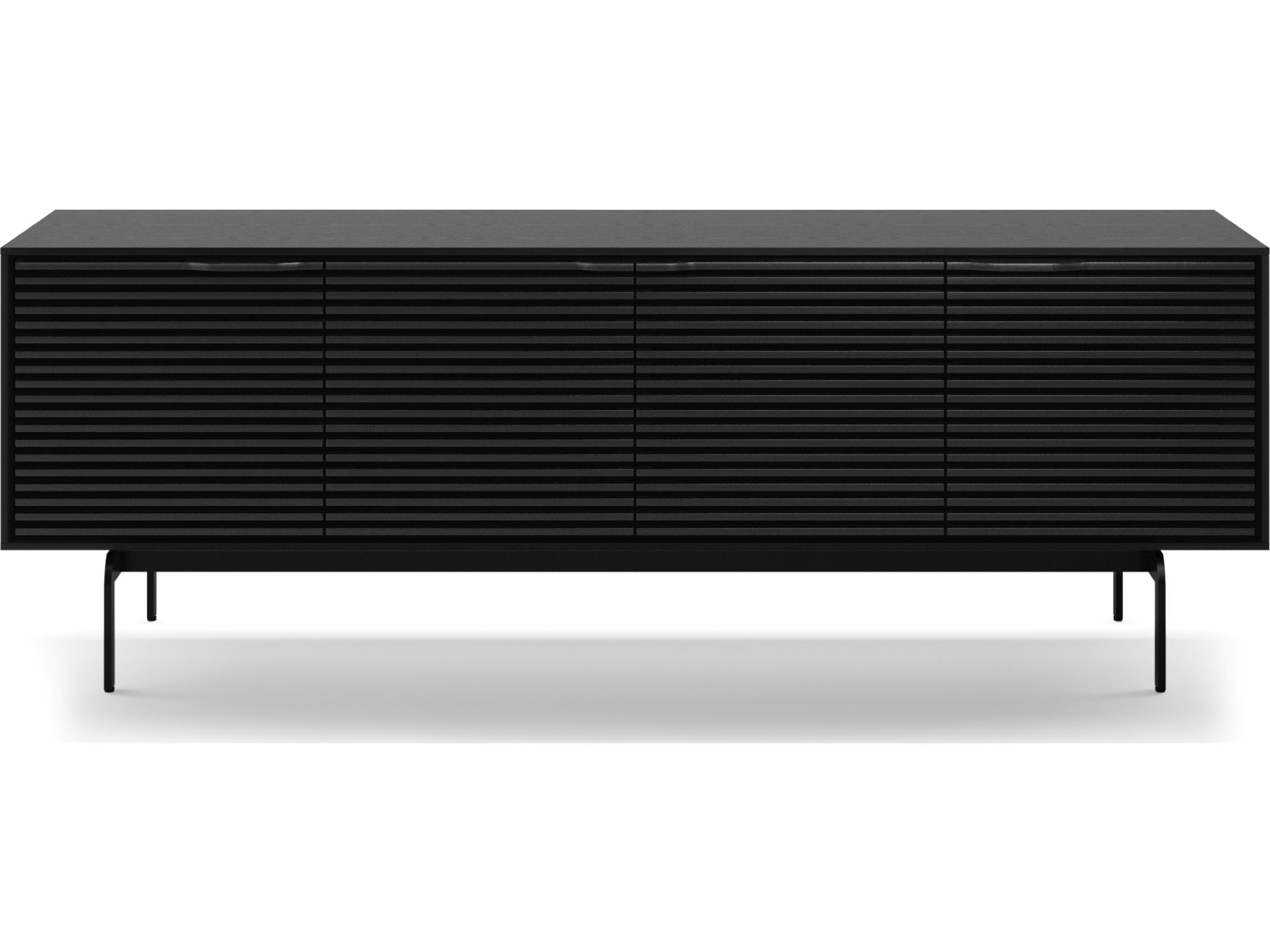 BDI Align 81" Solid Wood Ebonized Ash Media Console