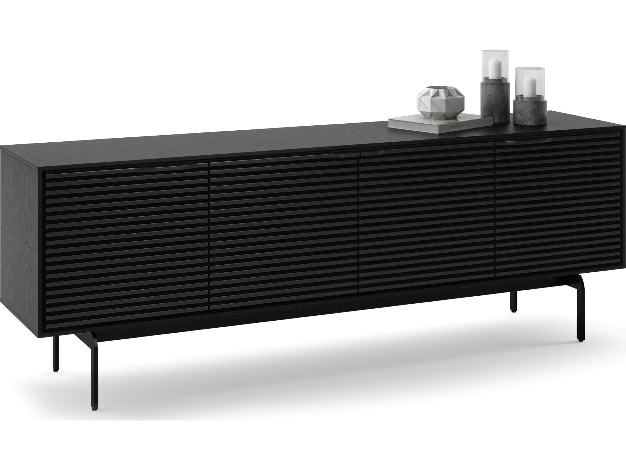BDI Align 81" Solid Wood Ebonized Ash Media Console