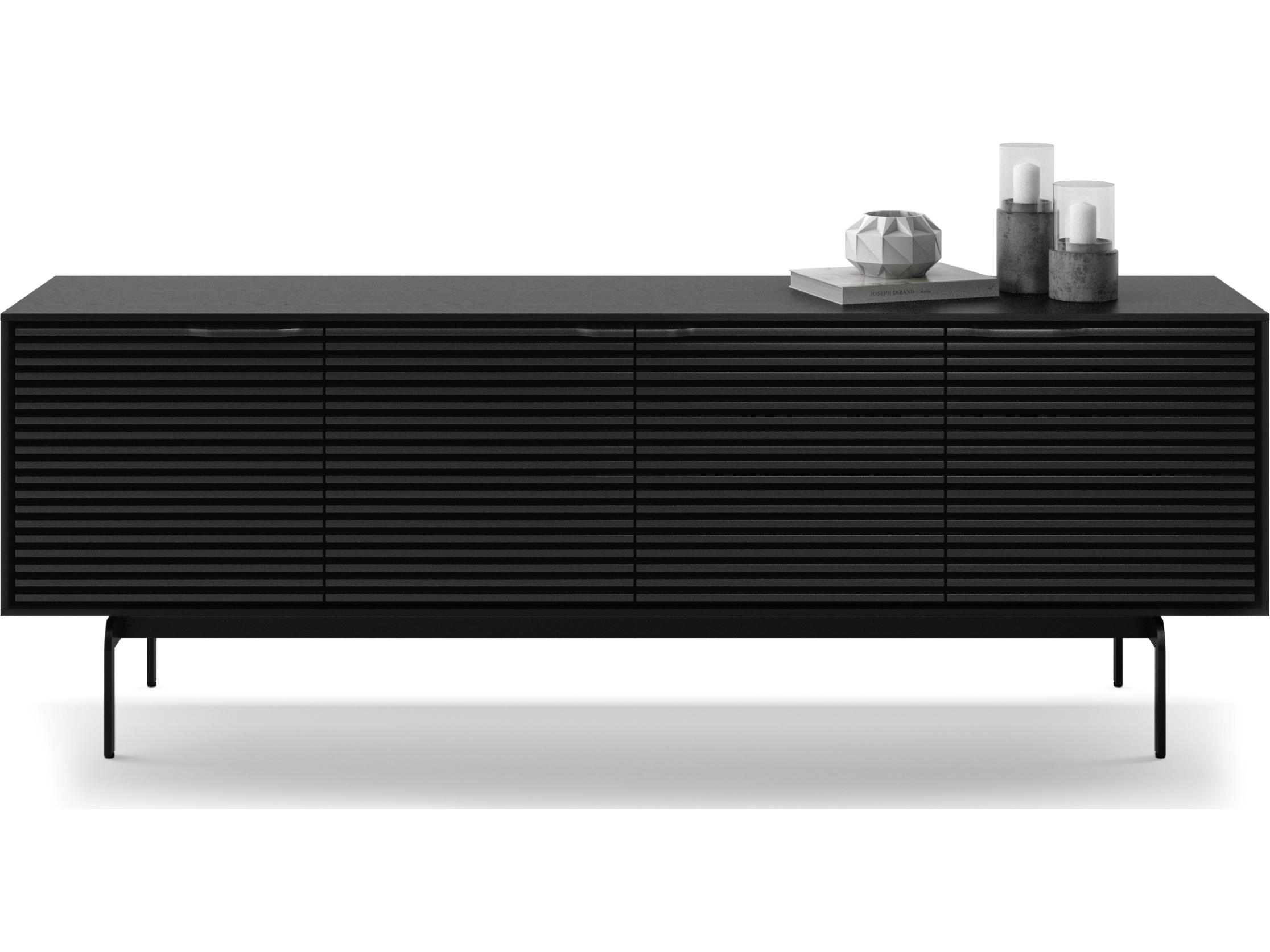 BDI Align 81" Solid Wood Ebonized Ash Media Console