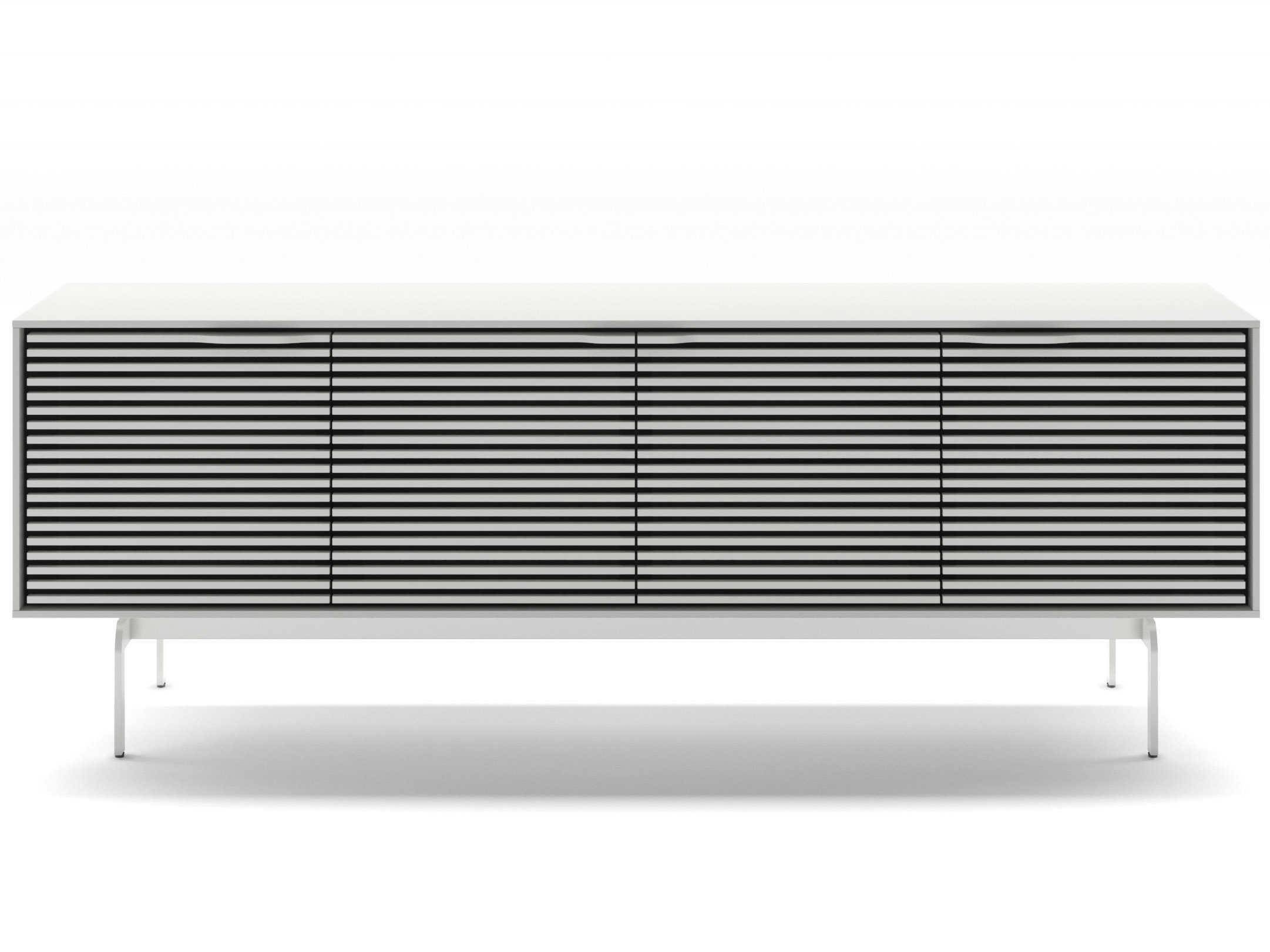 BDI Align 81" Solid Wood Satin White Media Console