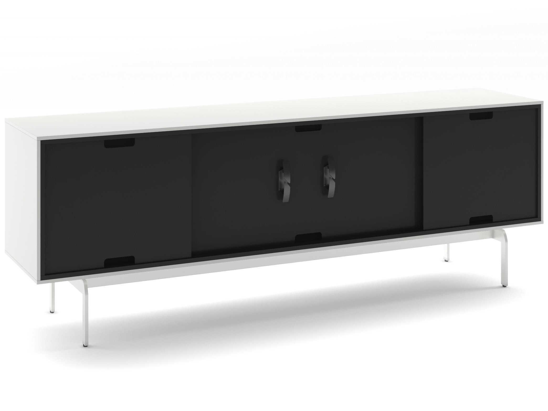 BDI Align 81" Solid Wood Satin White Media Console
