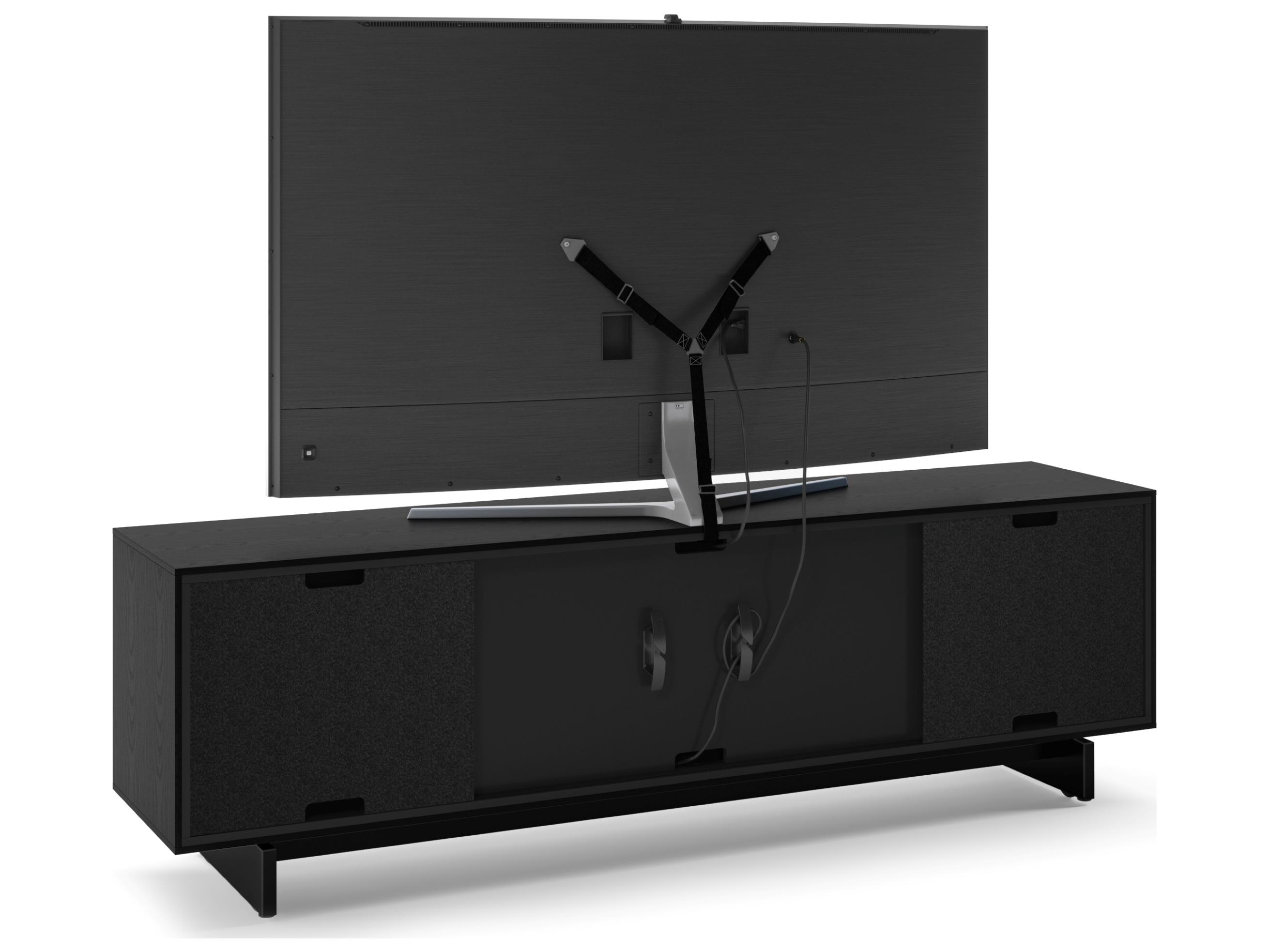 BDI Align 81" Solid Wood Ebonized Ash Media Console