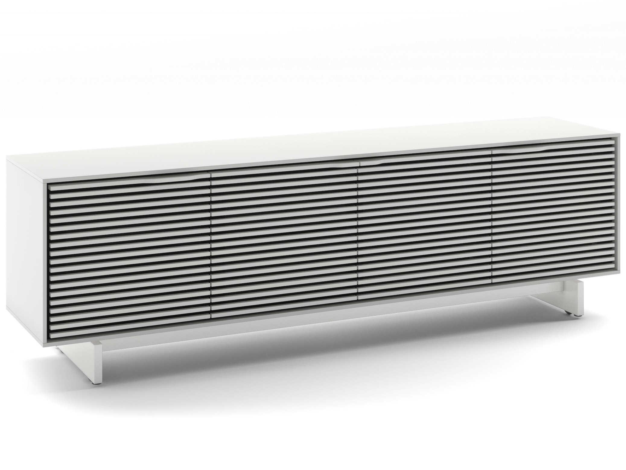 BDI Align 81" Solid Wood Satin White Media Console