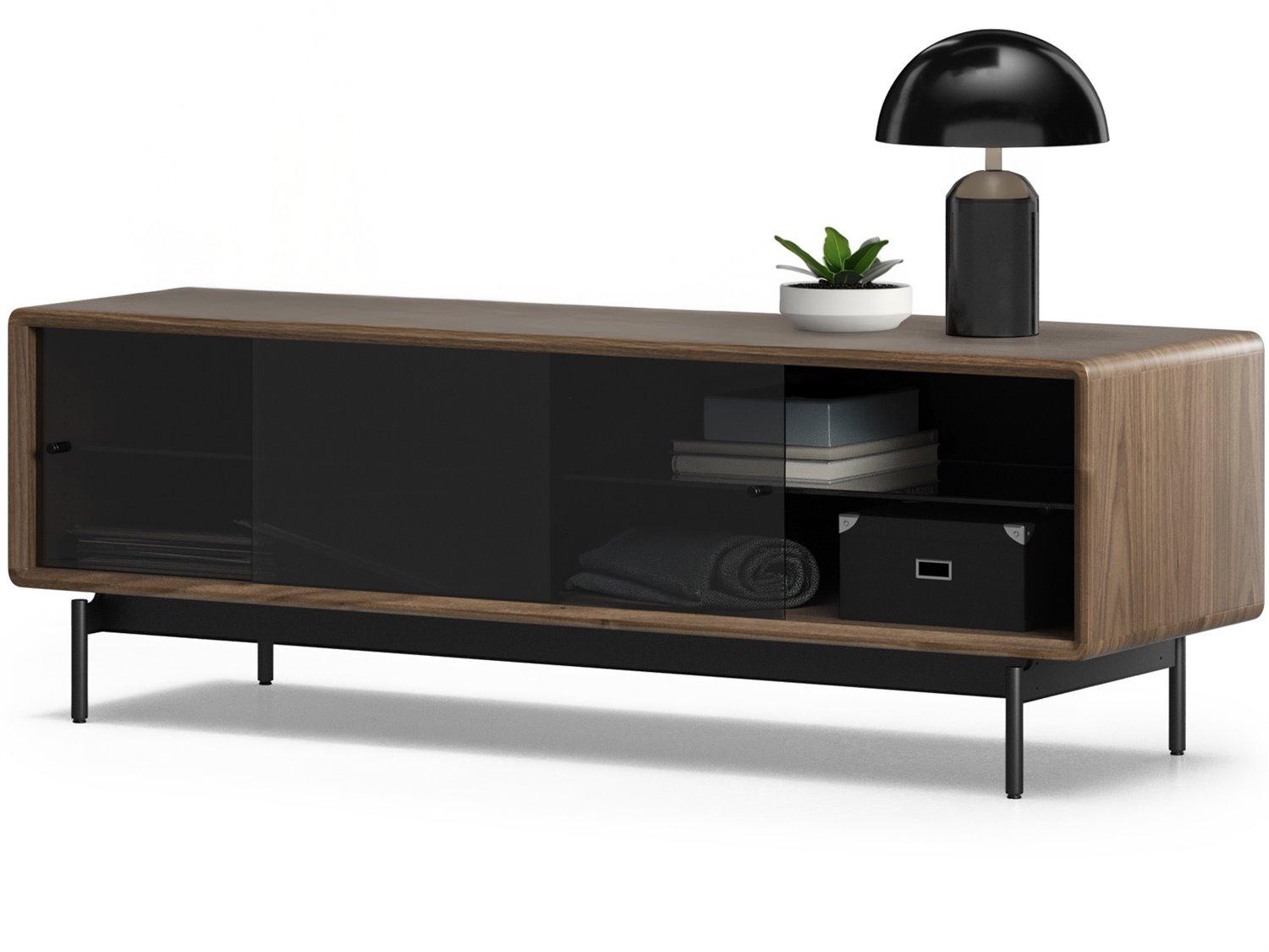 BDI Linq 81" Walnut Wood Natural Media Console
